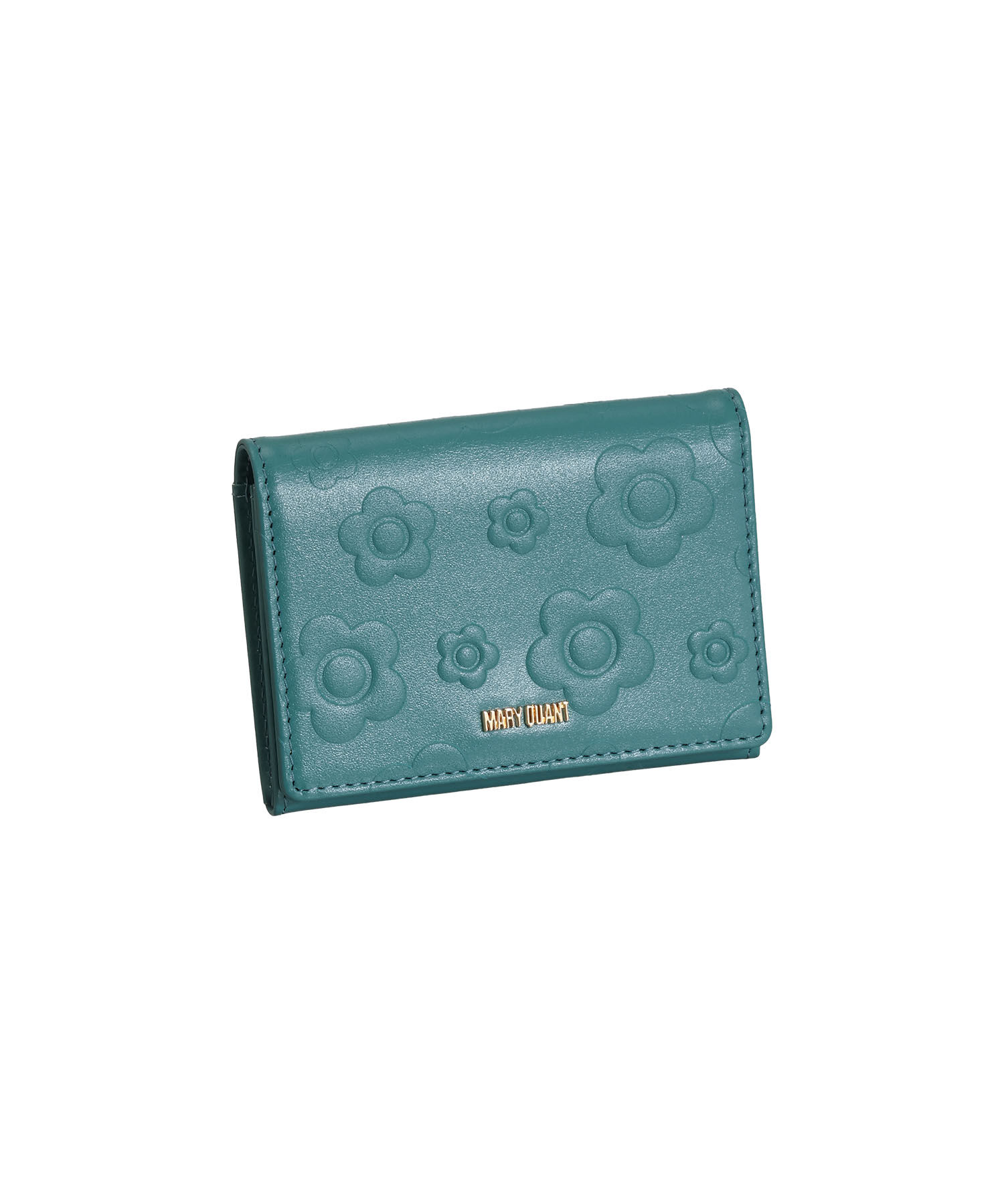 MARY QUANT「デイジーエンボスフロート カードケース」|名刺入れ・カードケース|グリーン