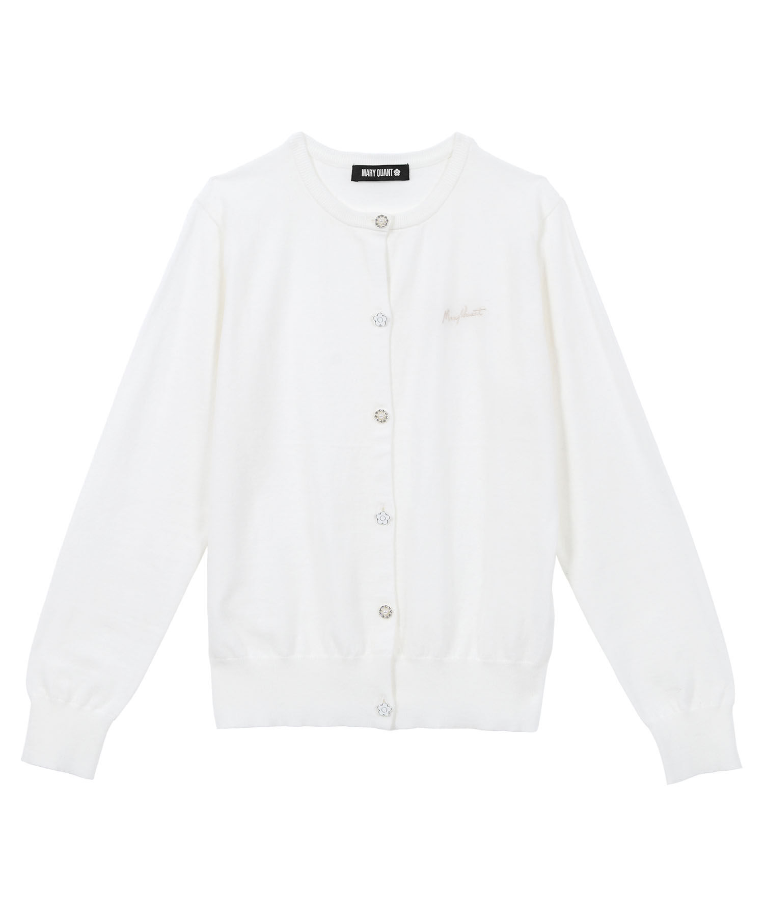 MARY QUANT「ビジューボタン カーディガン」|カーディガン|ホワイト
