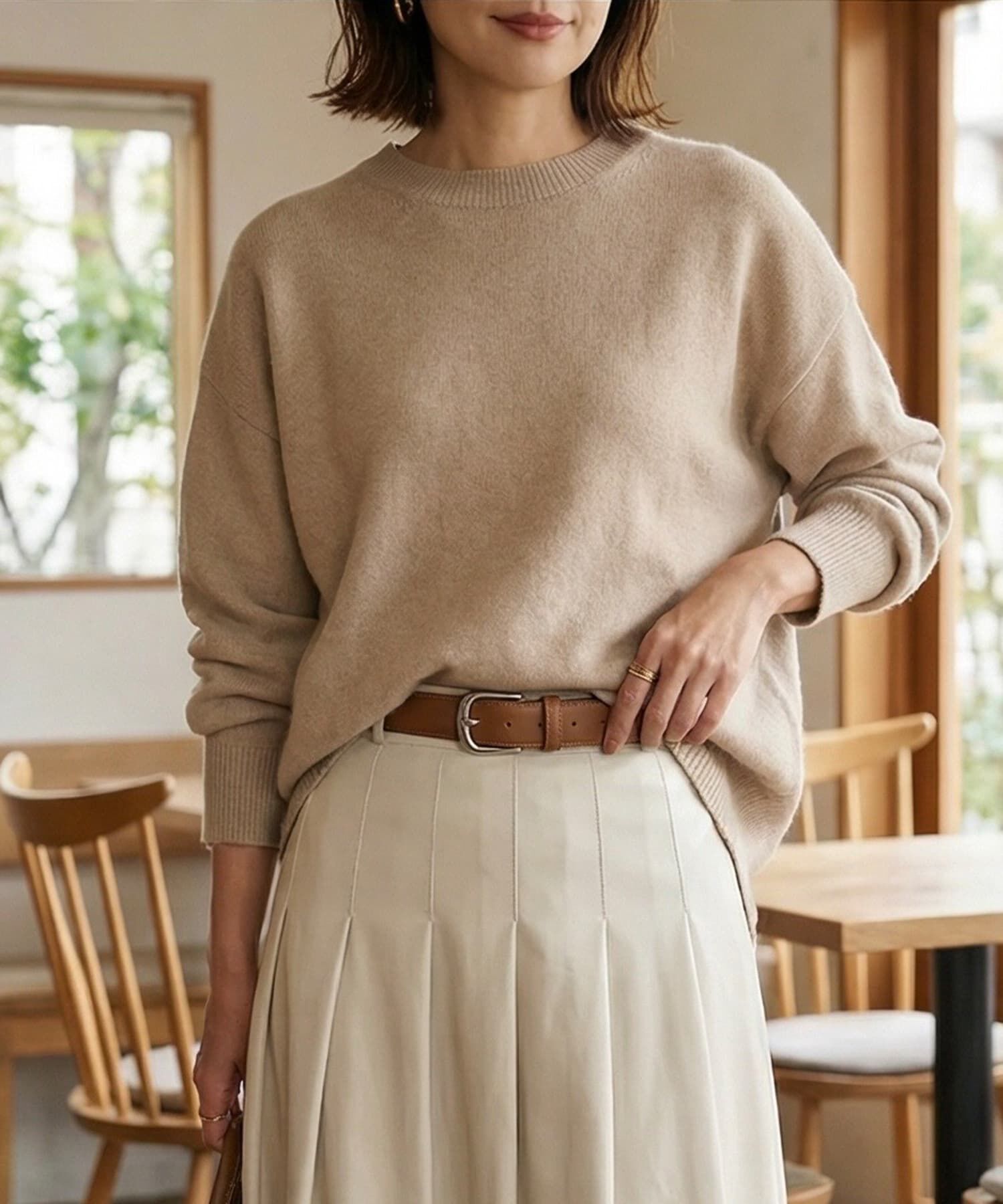 STYLE DELI「【DELI by】ミニマルシルバーバックルリアルレザーベルト」|ベルト|