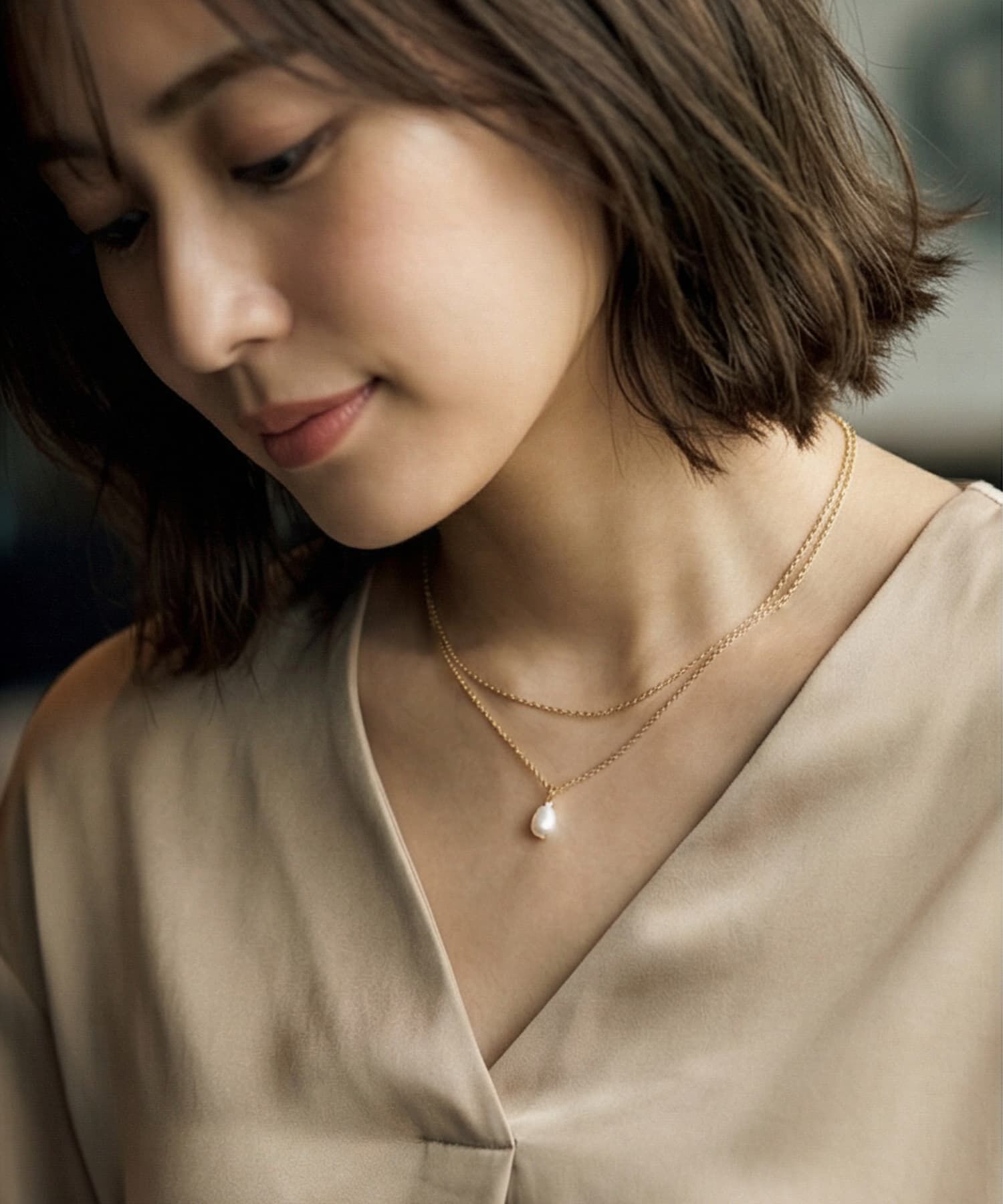 STYLE DELI「【DELI by】レイヤード淡水パール・ミニマルネックレス」|ネックレス|