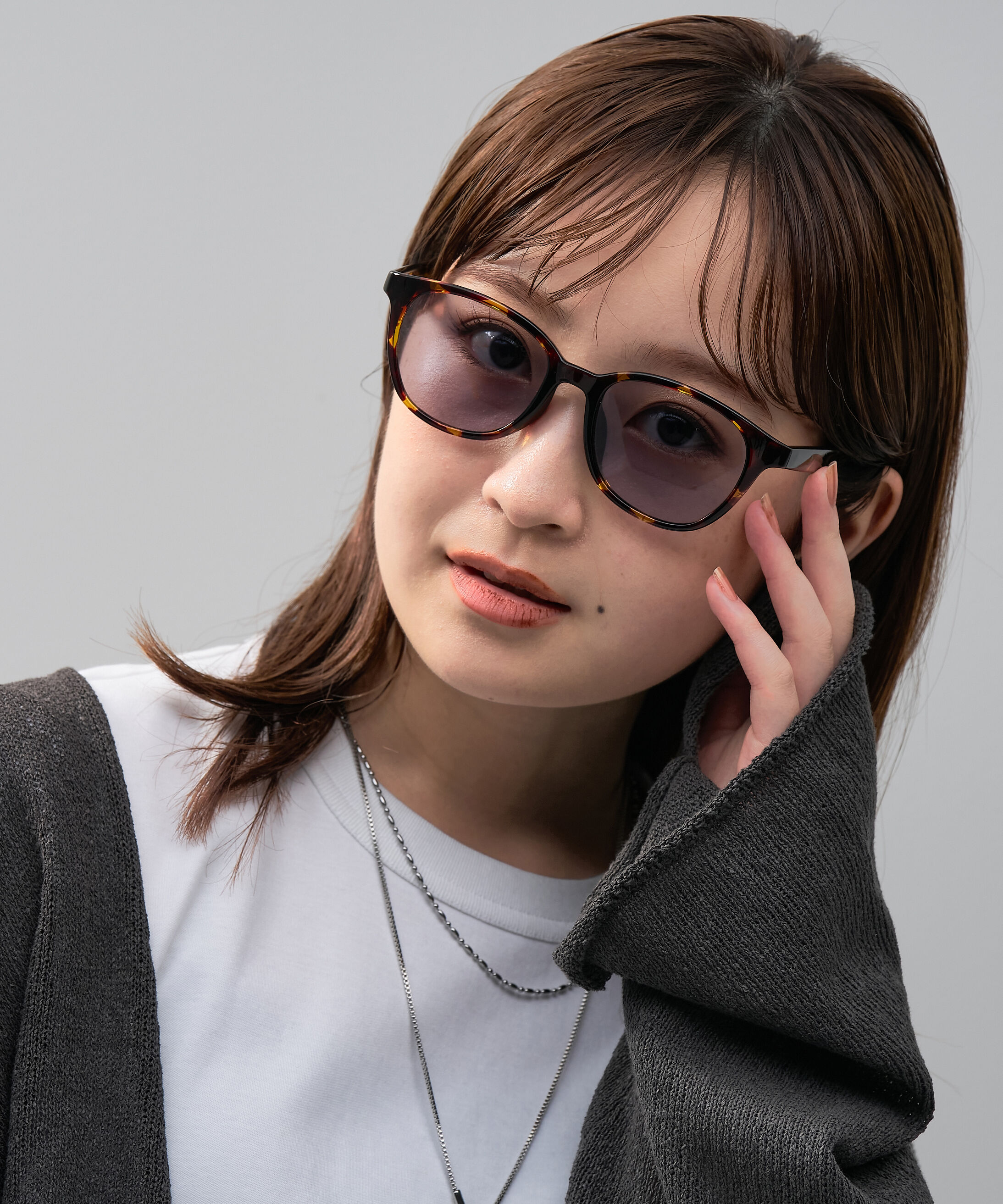  「SUNCUTGlasses/UV100%CUT ウェリントン型 サングラス | カラーレンズ 軽量 TR素材 紫外線対策 UVカット」|サングラス|ブラウン系その他1