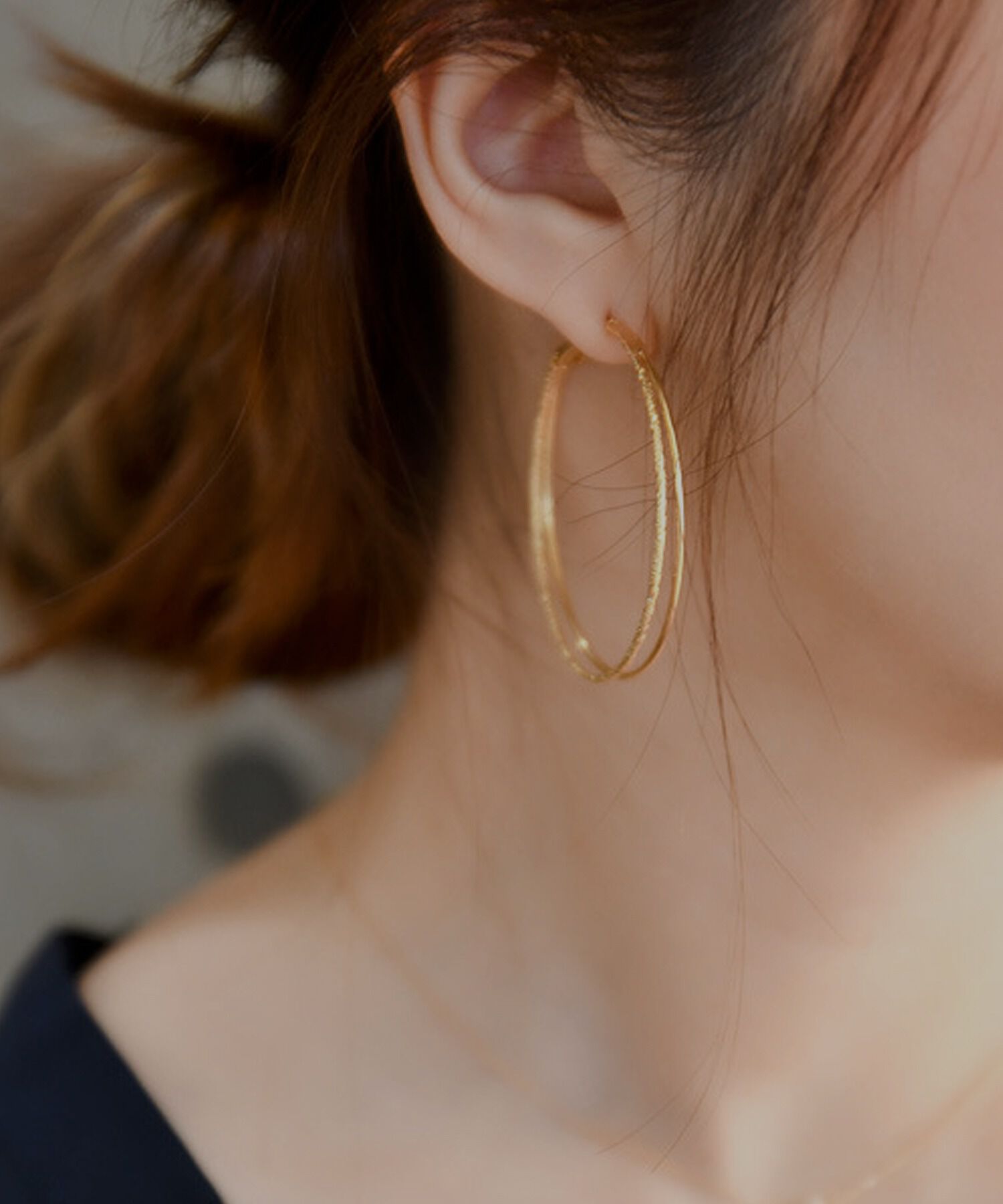 Phoebe「ダブルラインフープピアス」|ピアス|