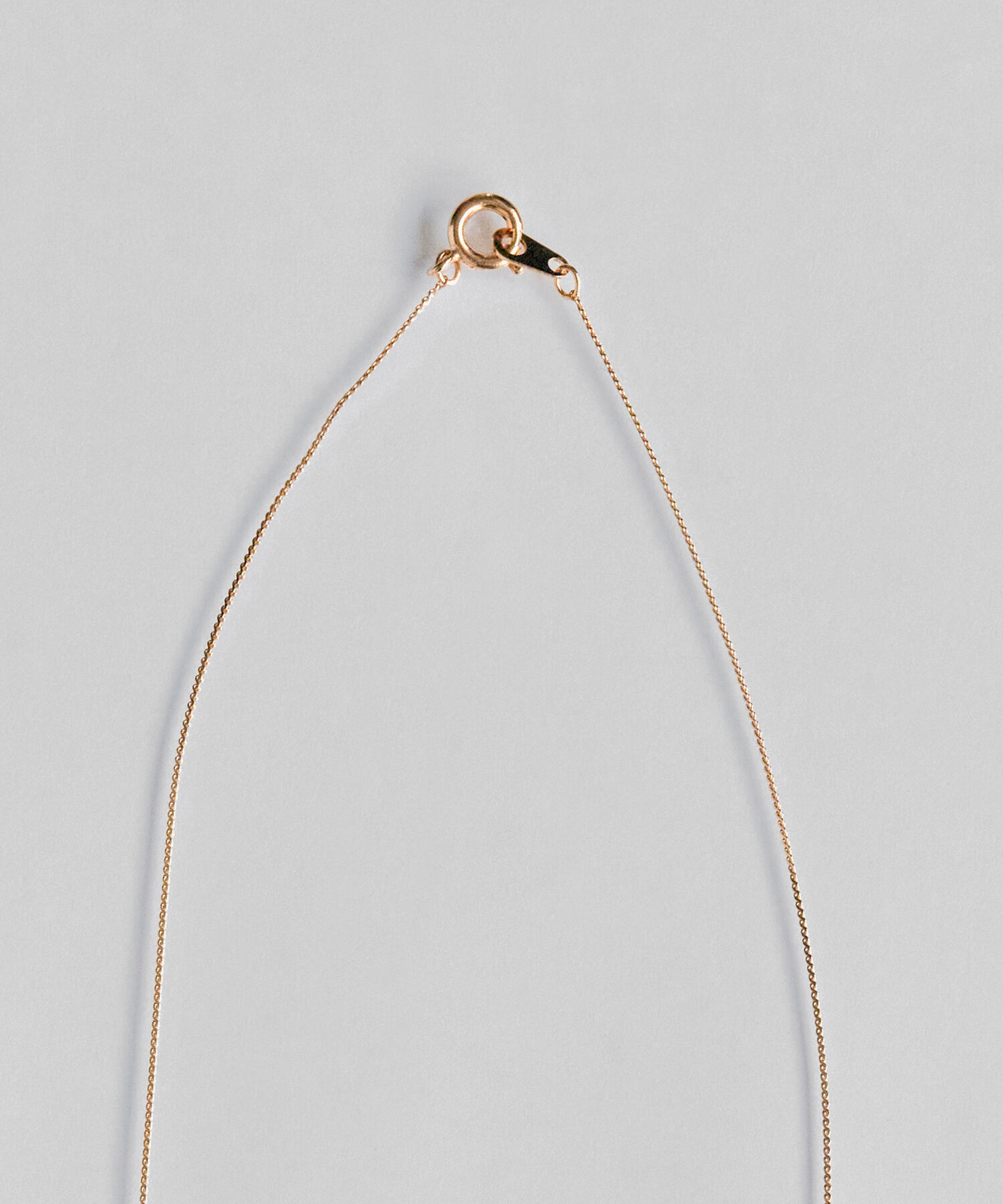 Phoebe「【金属アレルギー対応】シャインベゼルセッティングネックレス　シャンパンゴールド」|ネックレス|