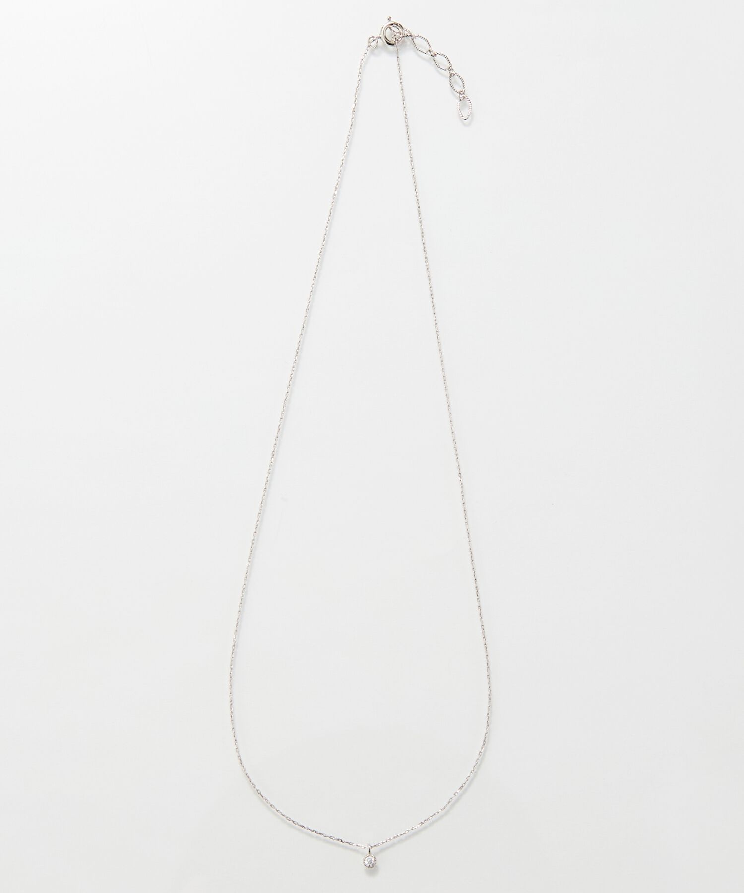 Phoebe「【金属アレルギー対応】シャイニーフチミルネックレス　シルバー」|ネックレス|