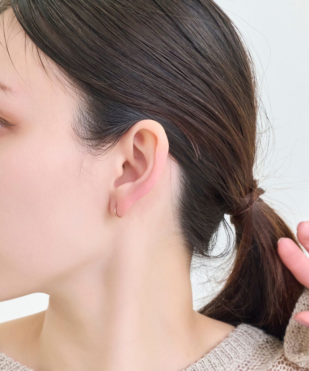 Phoebe「【シリーズ累計販売10000点突破】金属アレルギー対応 ミニフープピアス サージカルステンレス」|ピアス|