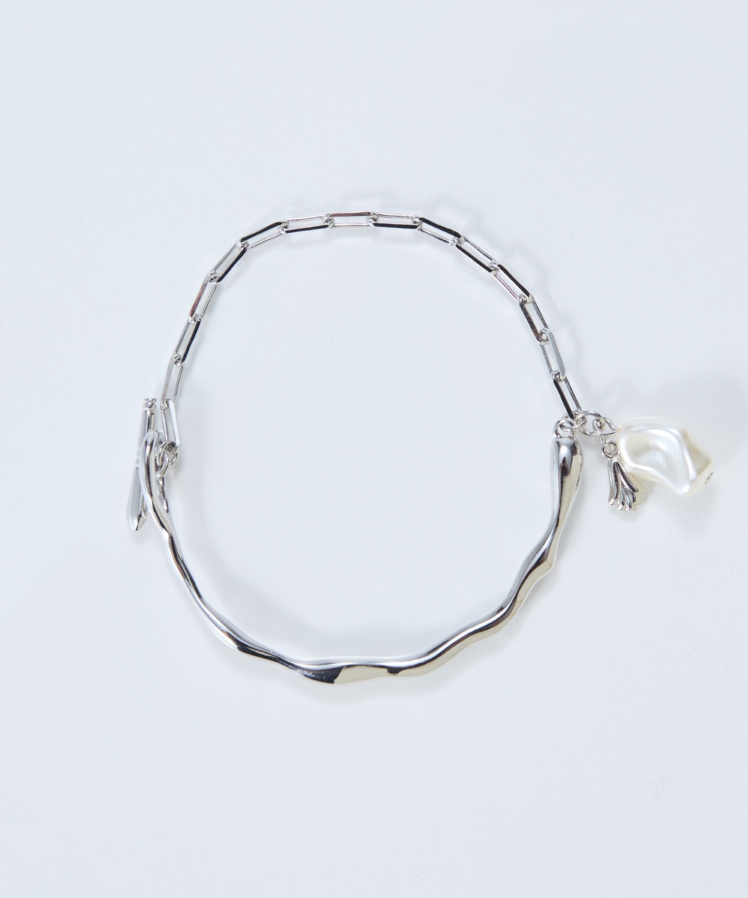 Phoebe「フロウラインメタルブレスレット　シルバー」|ブレスレット・バングル|