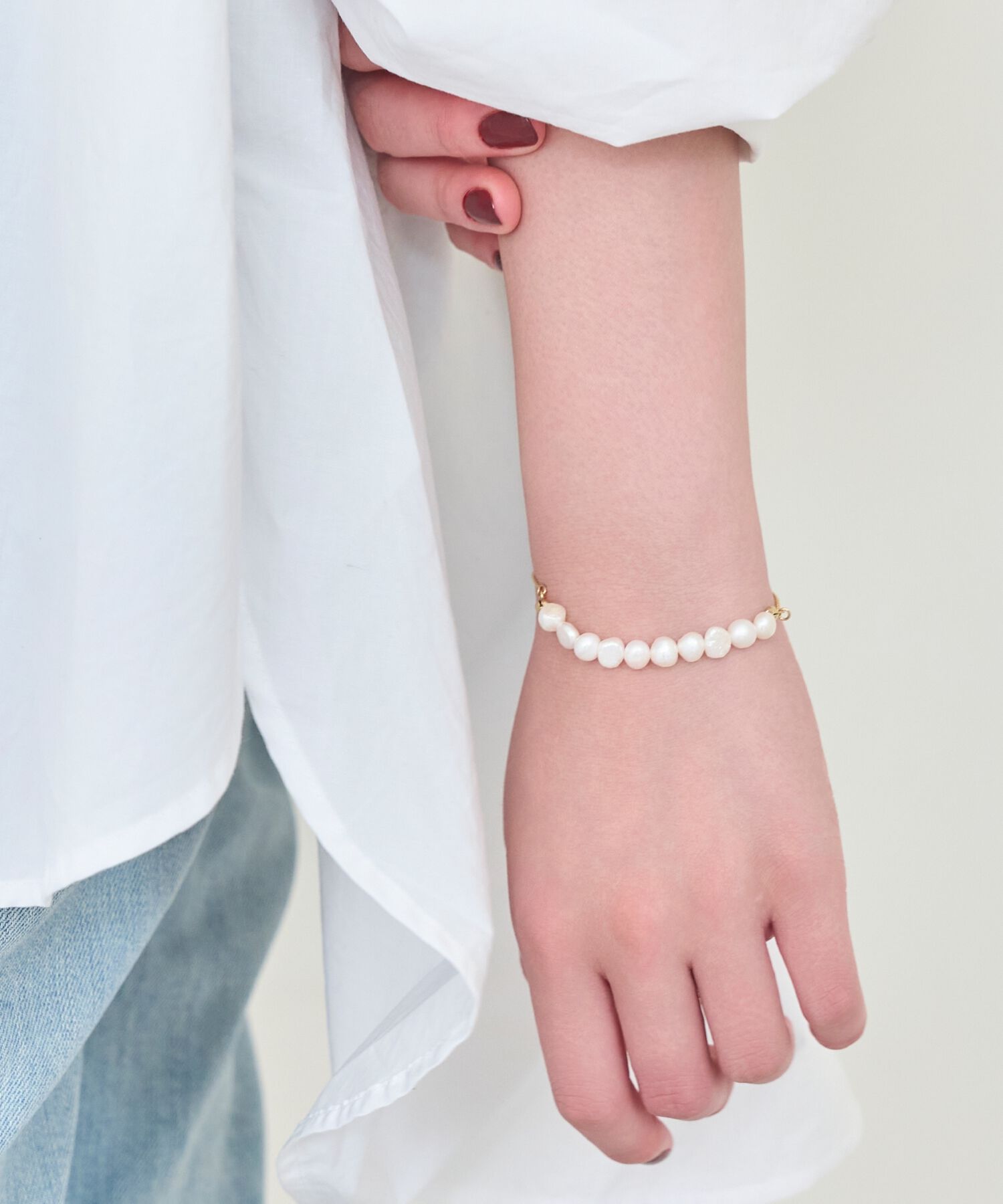 Phoebe「フレッシュウォーターパールブレスレット　ゴールド/淡水パール」|ブレスレット・バングル|
