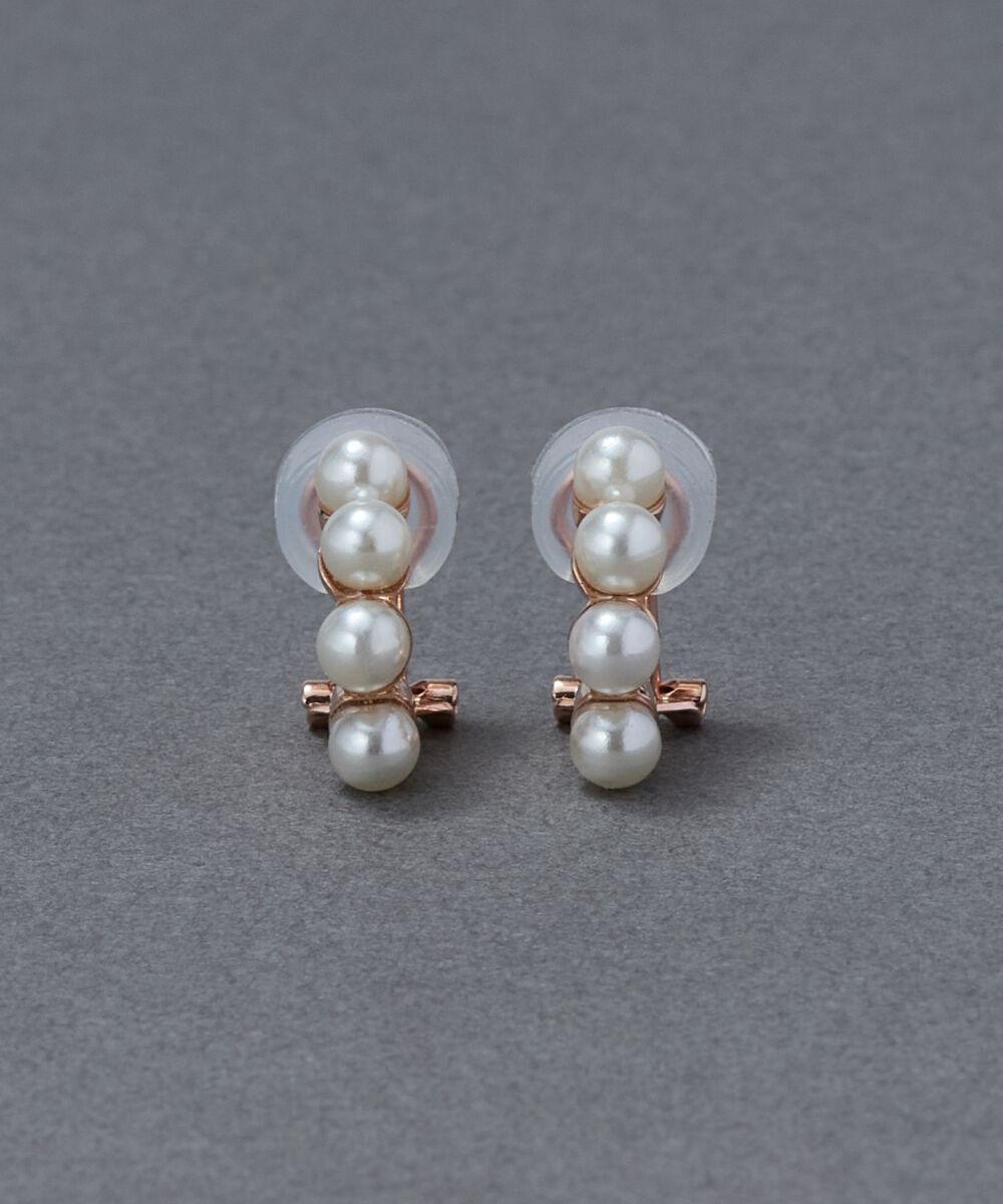 Phoebe「【痛くないシリーズ】ノーブルパールエアリーイヤリング　ローズゴールド」|イヤリング|ローズゴールド
