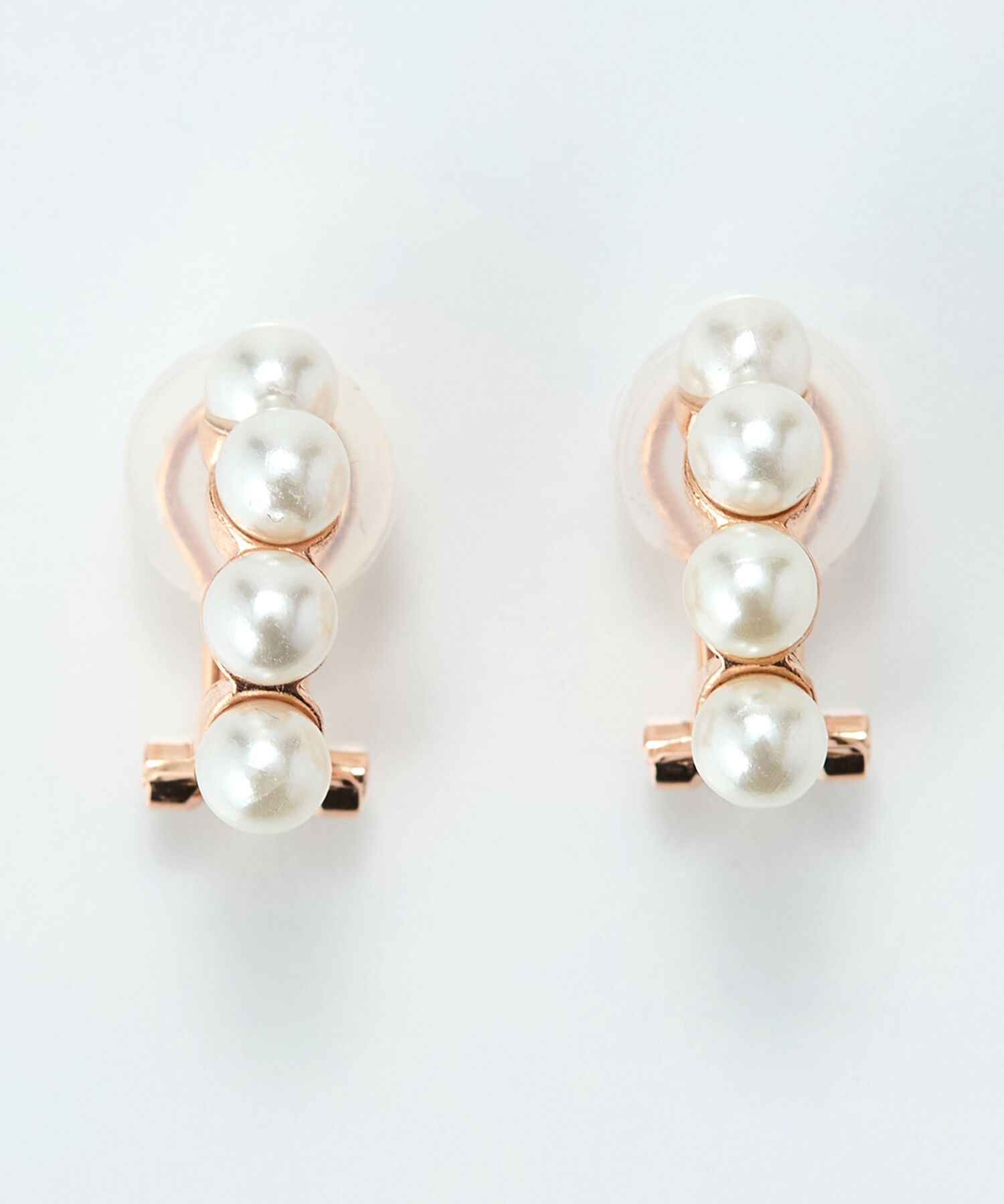 Phoebe「【痛くないシリーズ】ノーブルパールエアリーイヤリング　ローズゴールド」|イヤリング|