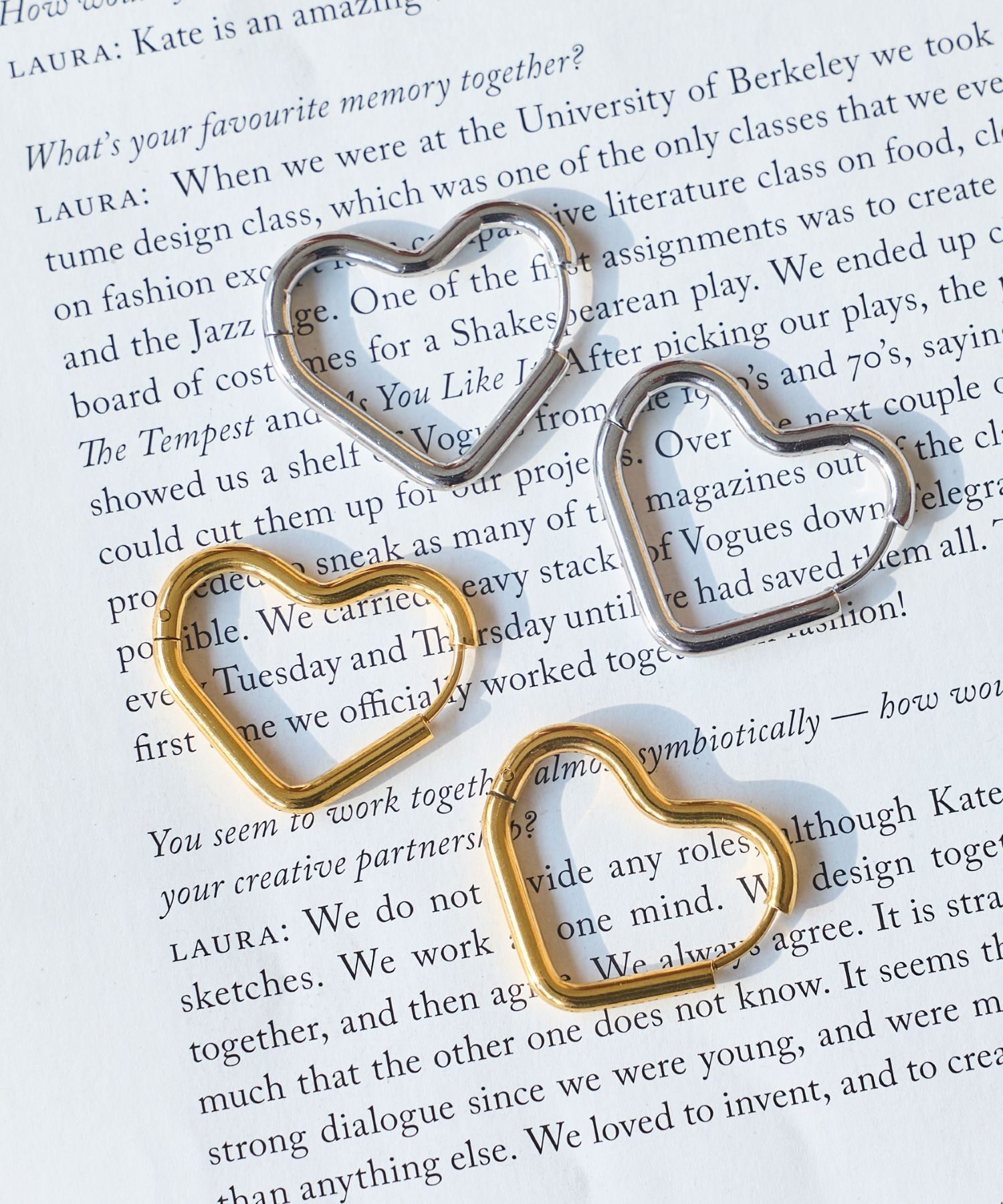 Phoebe「【金属アレルギー対応】グロウハートフープワンタッチピアス　シルバー/ステンレス」|ピアス|