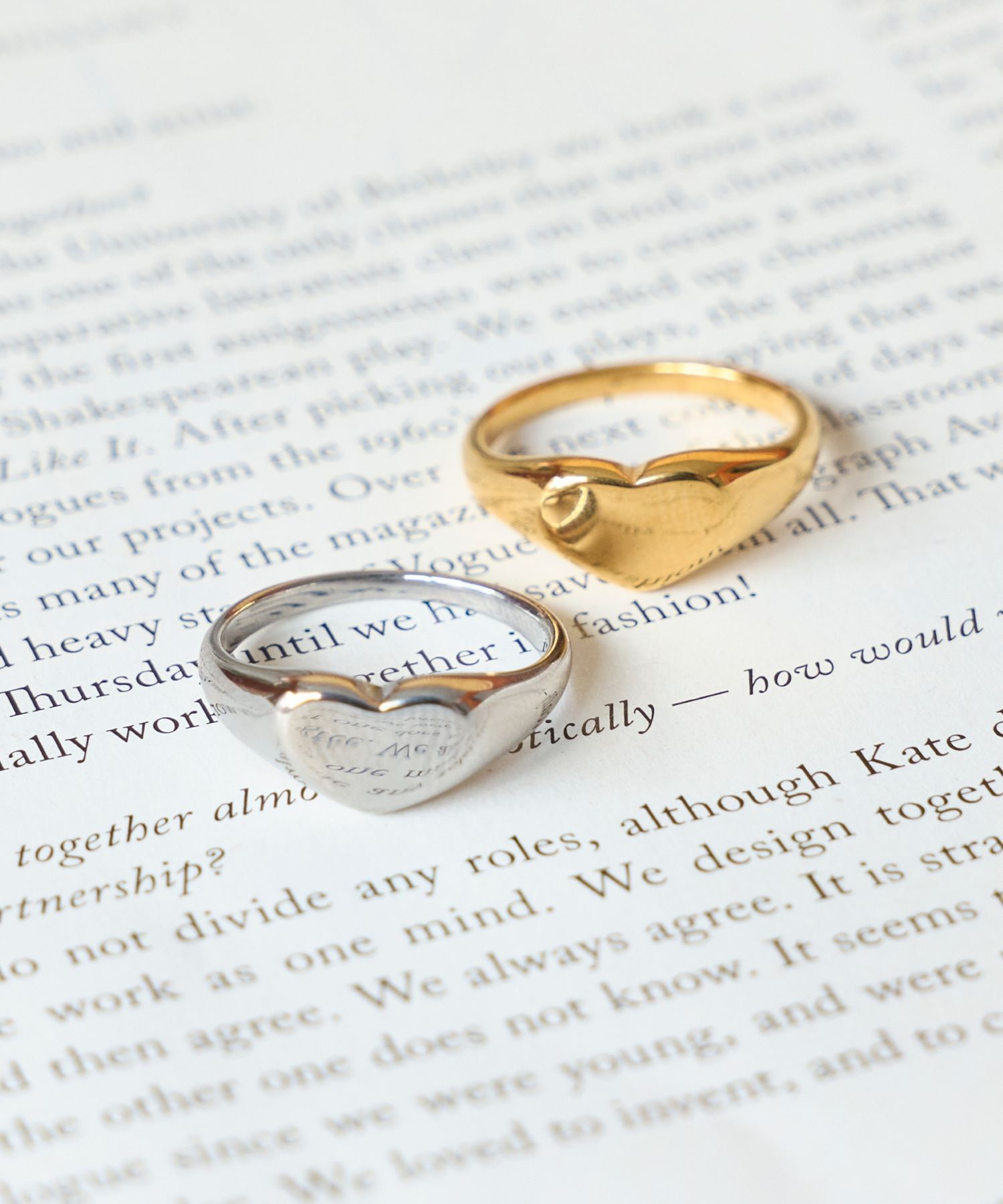 Phoebe「【金属アレルギー対応】メタルラヴィリング　シルバー/ステンレス/ハート」|リング|