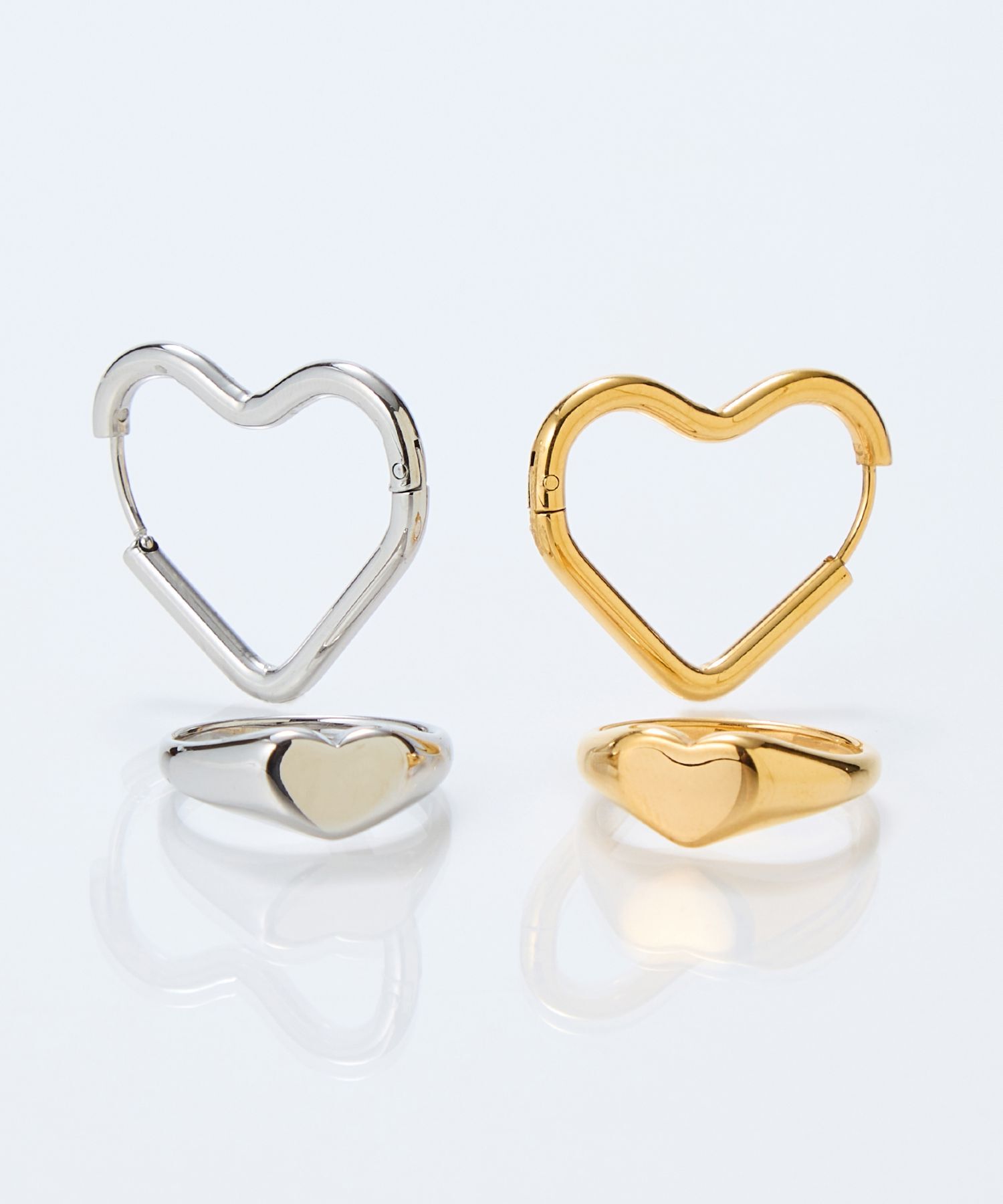 Phoebe「≪雑誌掲載≫【金属アレルギー対応】メタルラヴィリング　ゴールド/ステンレス/ハート」|リング|