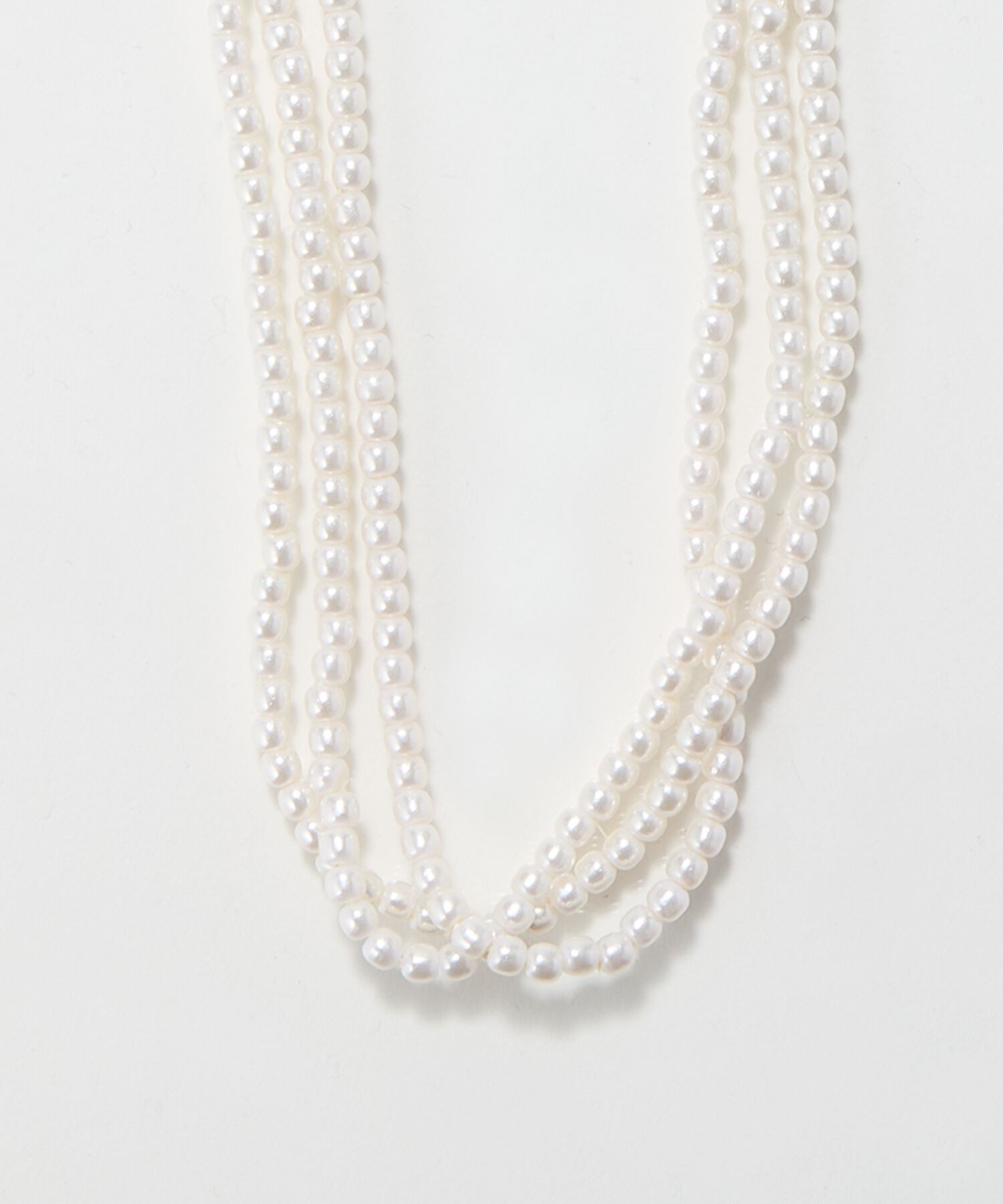Phoebe「3連ビーズパールネックレス　結婚式/セレモニー/入学式/卒業式/式典」|ネックレス|