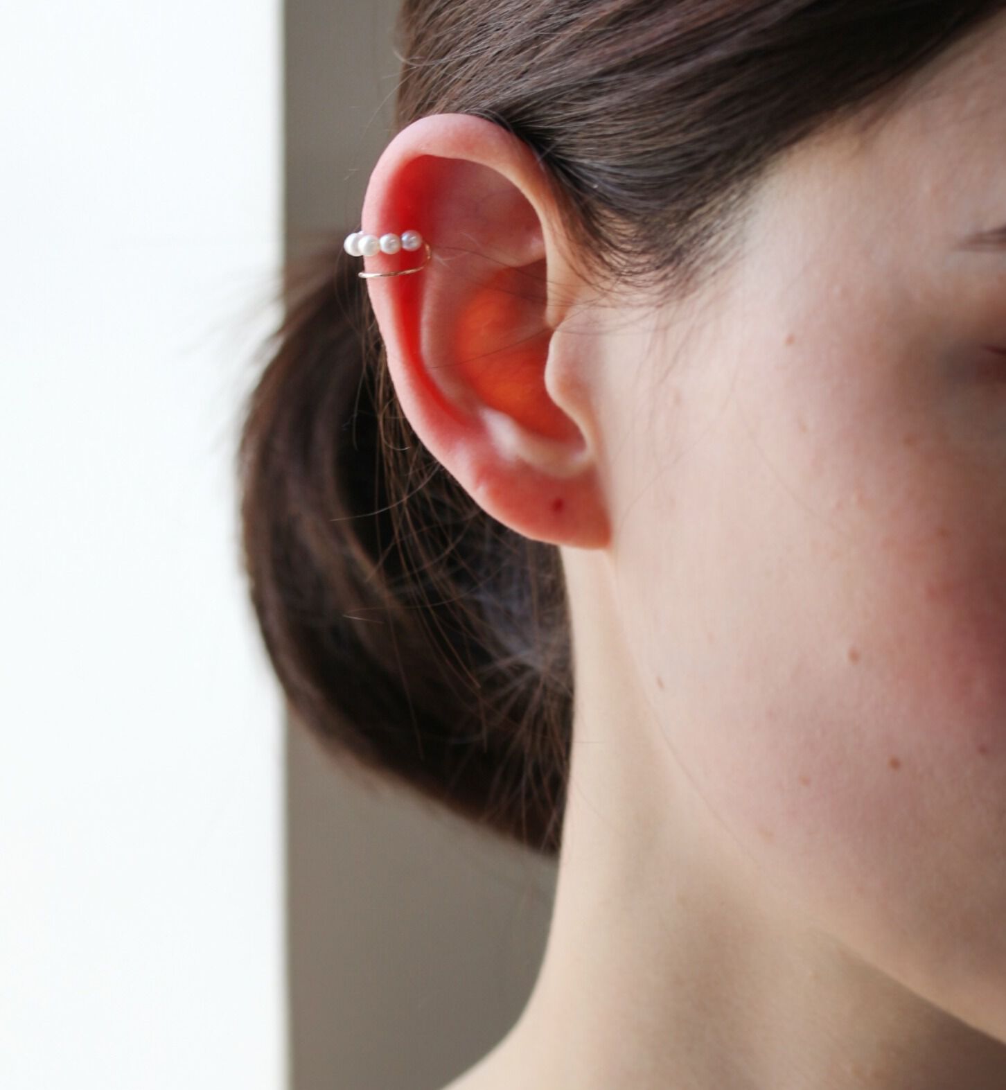  「パール イヤーカフ | K10YG 【片耳用】」|イヤーカフ|