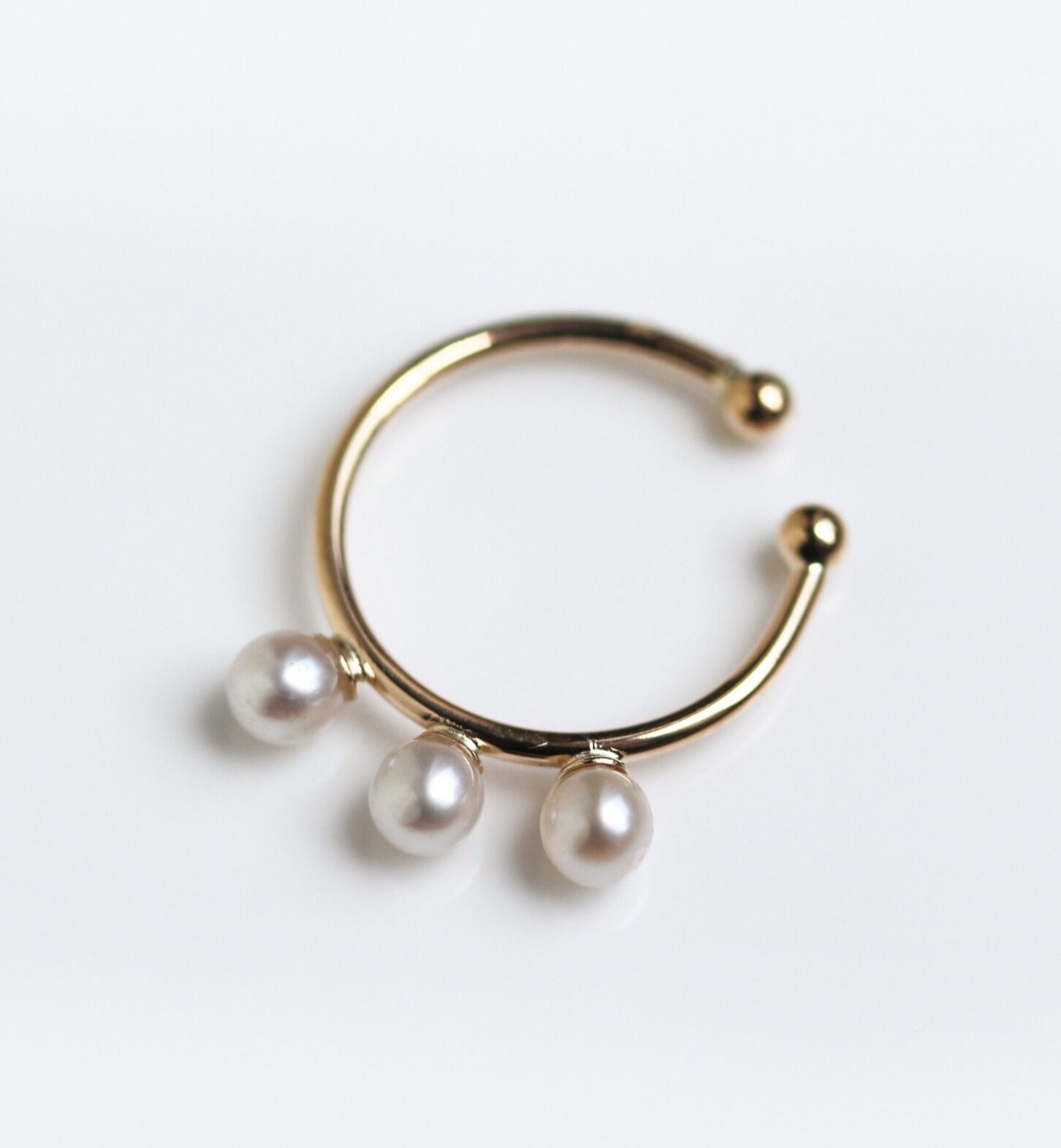  「パール イヤーカフ | K10YG 【片耳用】」|ピアス|
