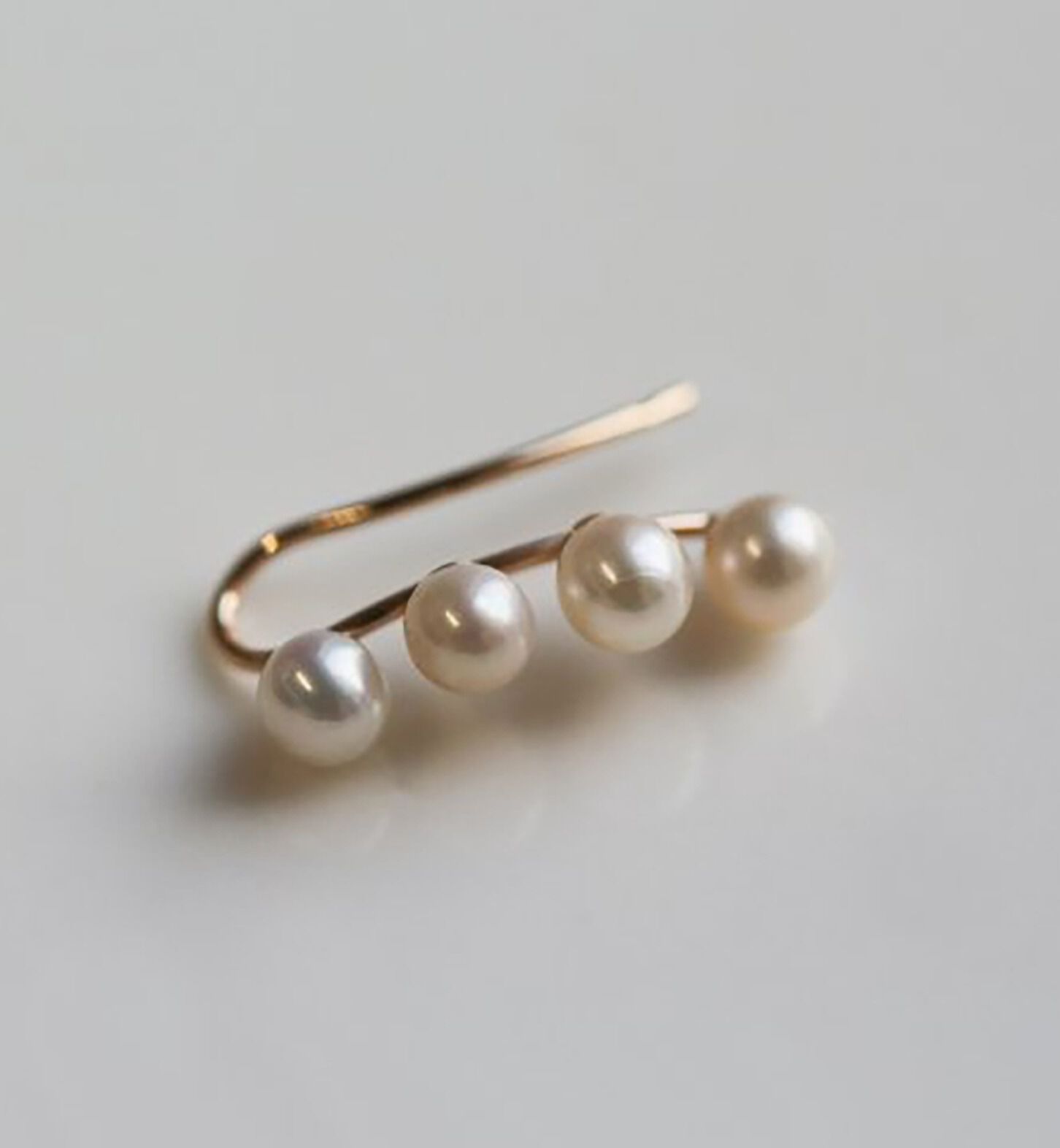  「パール イヤーカフ | K10YG 【片耳用】」|イヤーカフ|