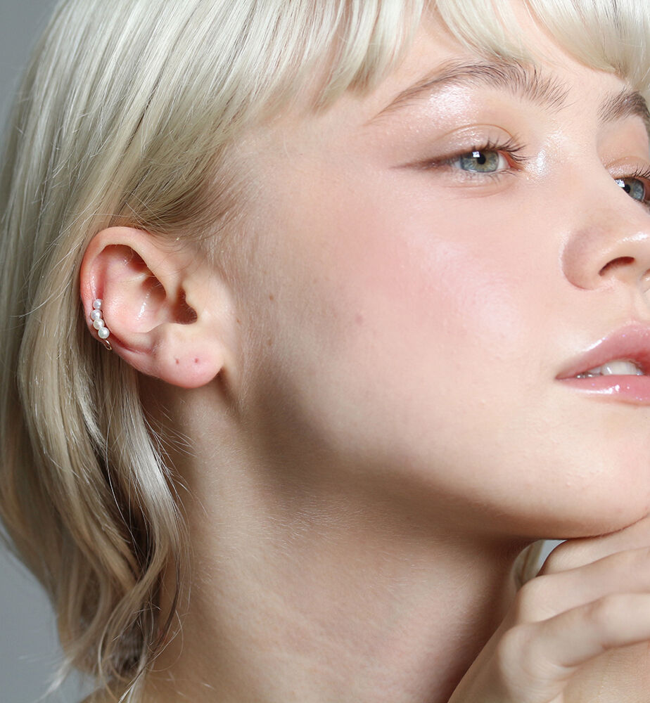  「パール イヤーカフ | K10YG 【片耳用】」|イヤーカフ|