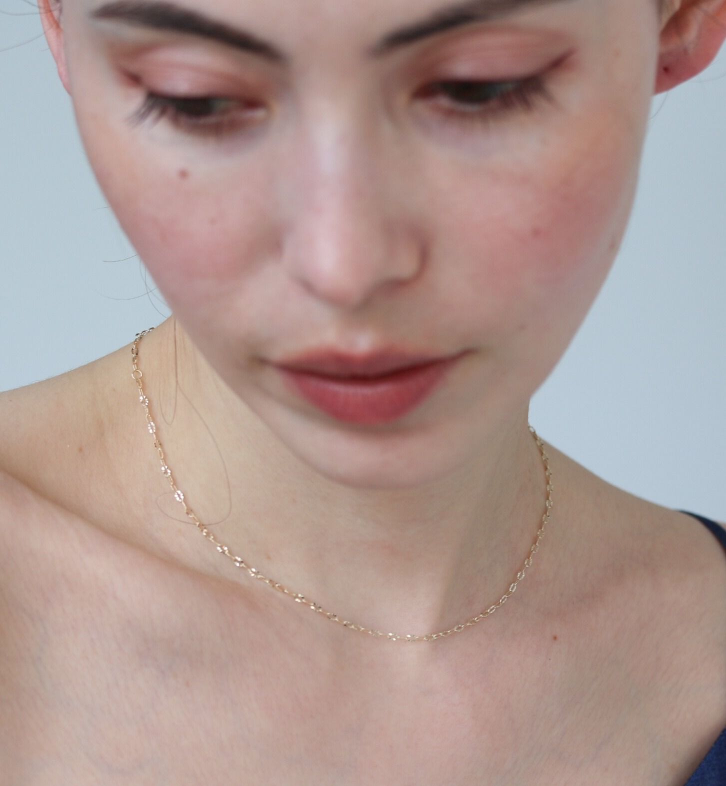  「ゴールド ルナ チェーン チョーカー 35cm | K10YG〈Web限定〉」|ネックレス|