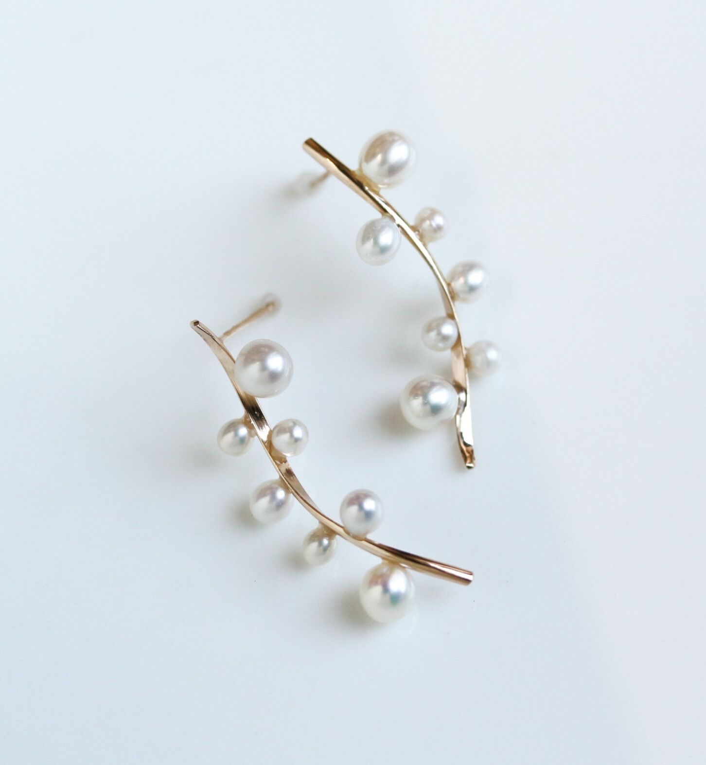  「パール リリー ピアス| K10YG」|ピアス|K10 イエローゴールド