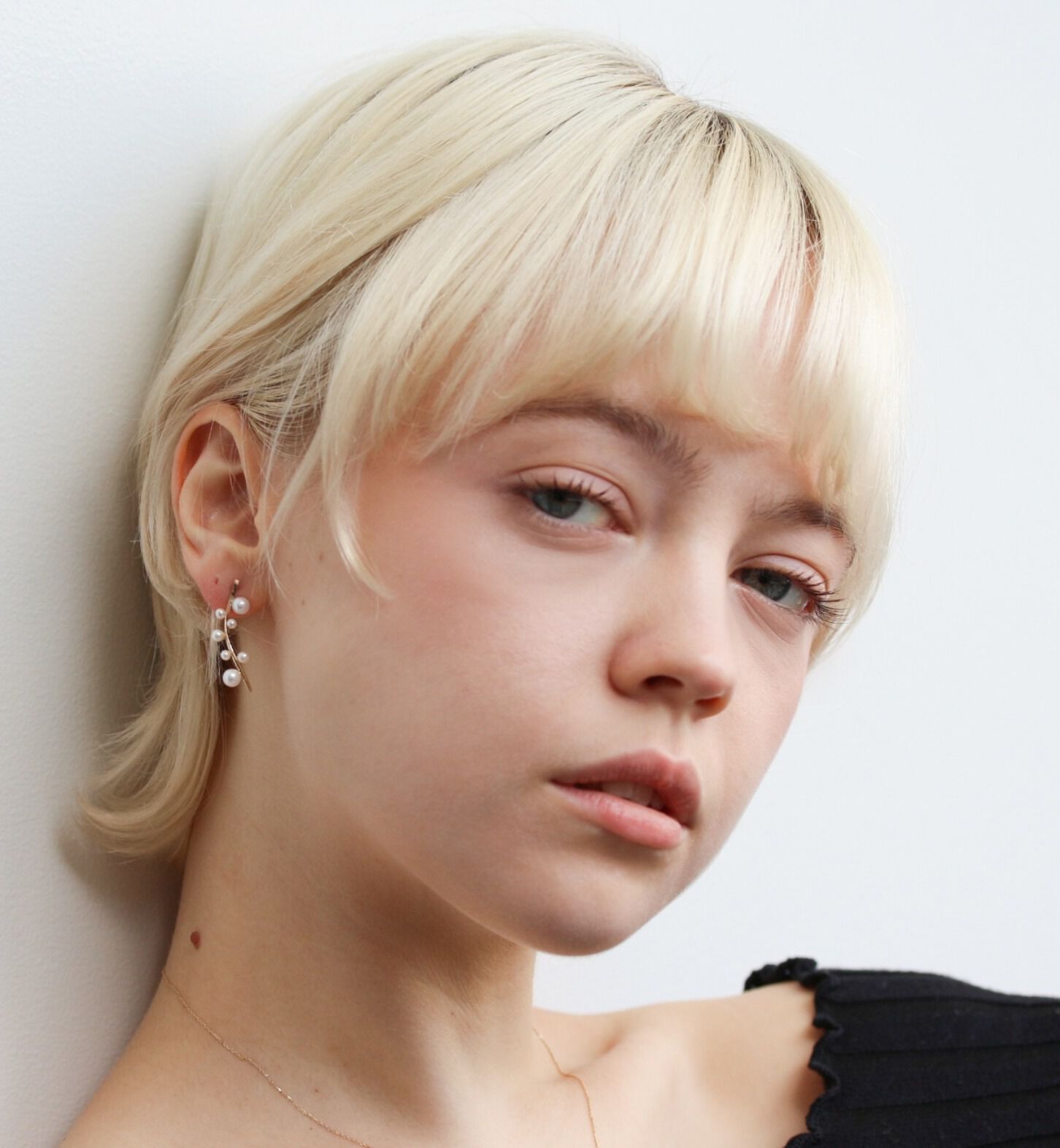  「パール リリー ピアス| K10YG」|ピアス|