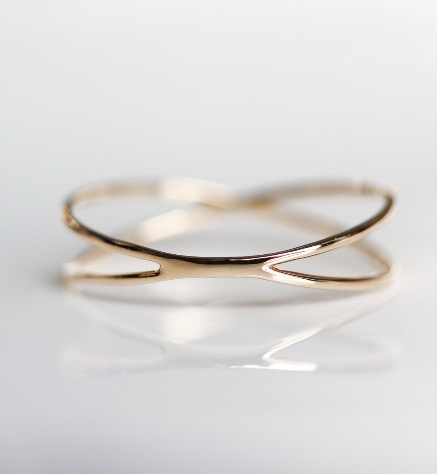  「ゴールド クロス リング | K10YG」|リング|