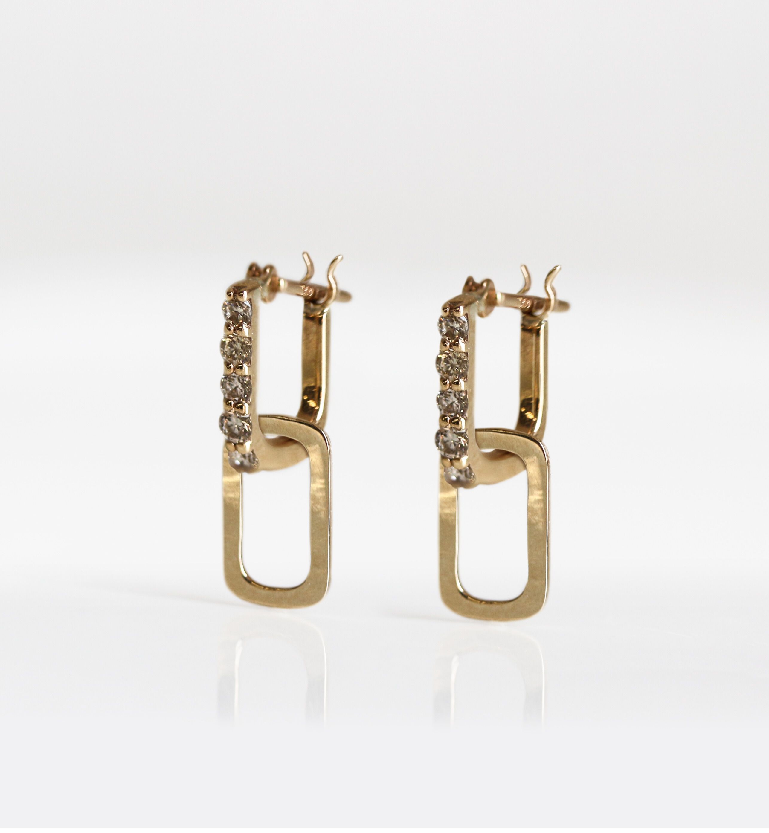  「ダイヤモンド リアン ピアス  | K10YG 〈リアン〉」|ピアス|