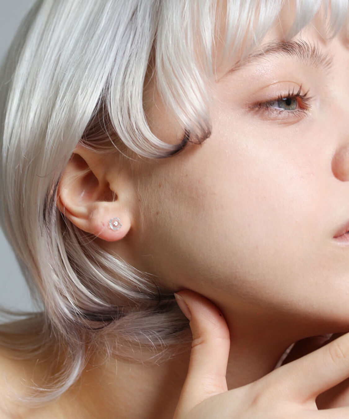  「ホワイトトパーズ / スカイブルートパーズ  ピアス | K10YG 」|ピアス|