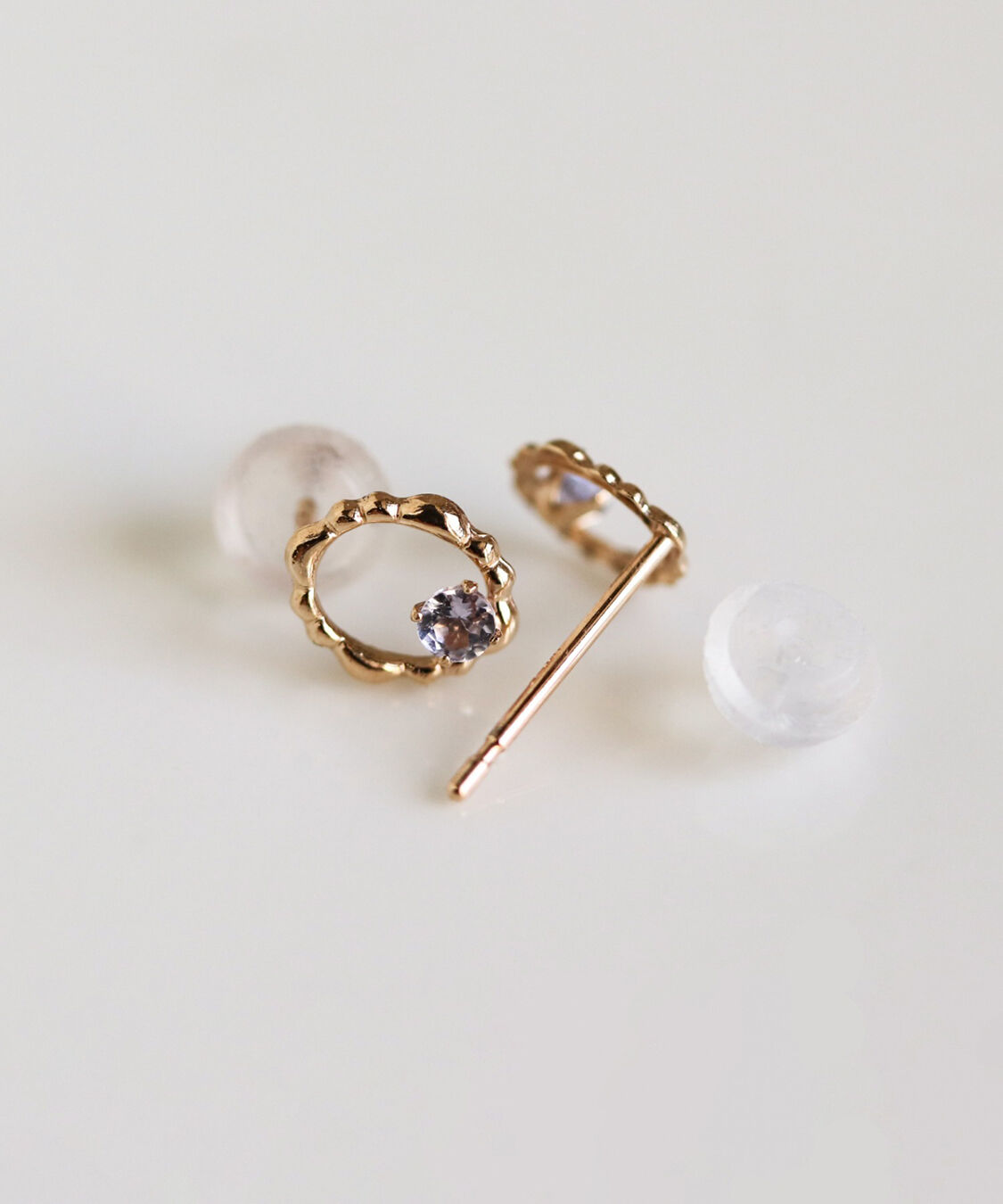  「カラーストーン ピアス | K10YG」|ピアス|