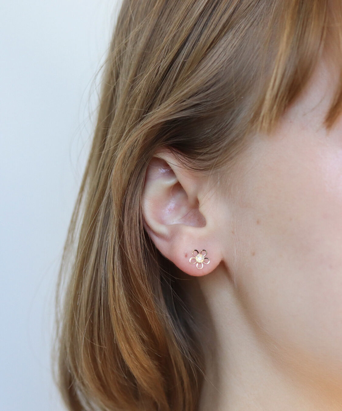  「オパール フラワー ピアス | K10YG 」|ピアス|