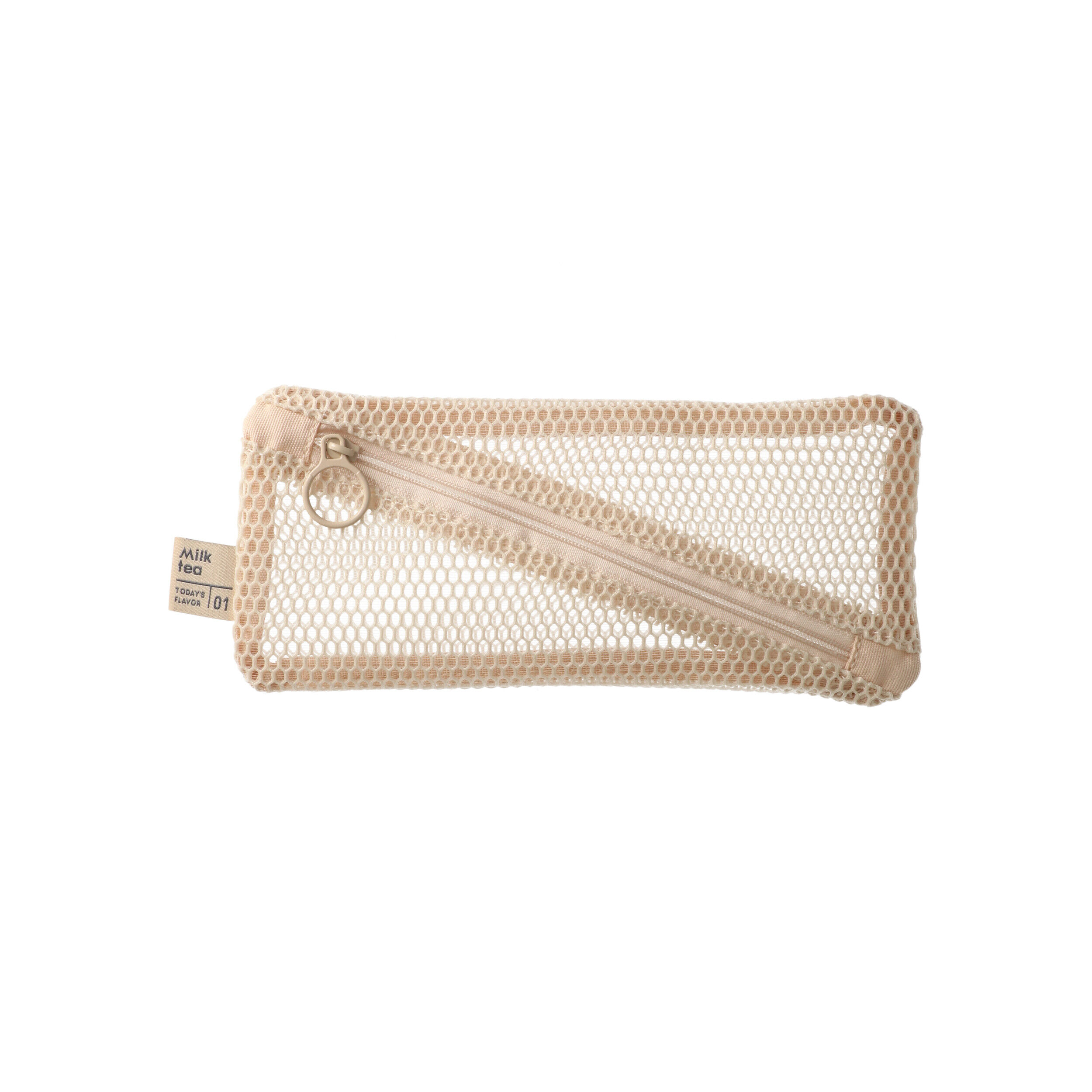  「ペンケース／メッシュコレクション」|ポーチ|ベージュ