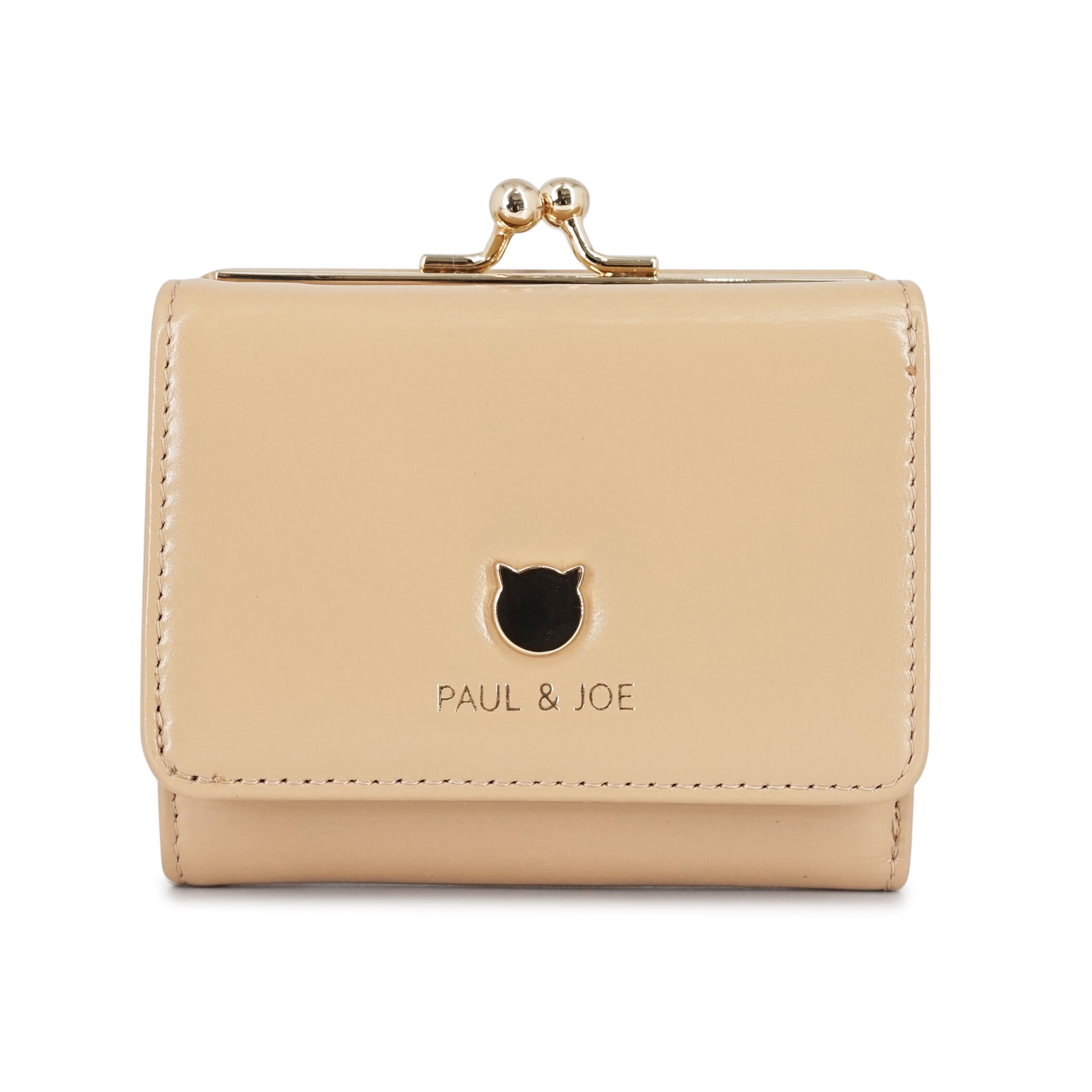 PAUL&JOE「口金ミニ財布／ＳＭＡＬＬ　ＣＡＴ　ＦＡＣＥ　ＭＥＴＡＬ」|財布|ベージュ