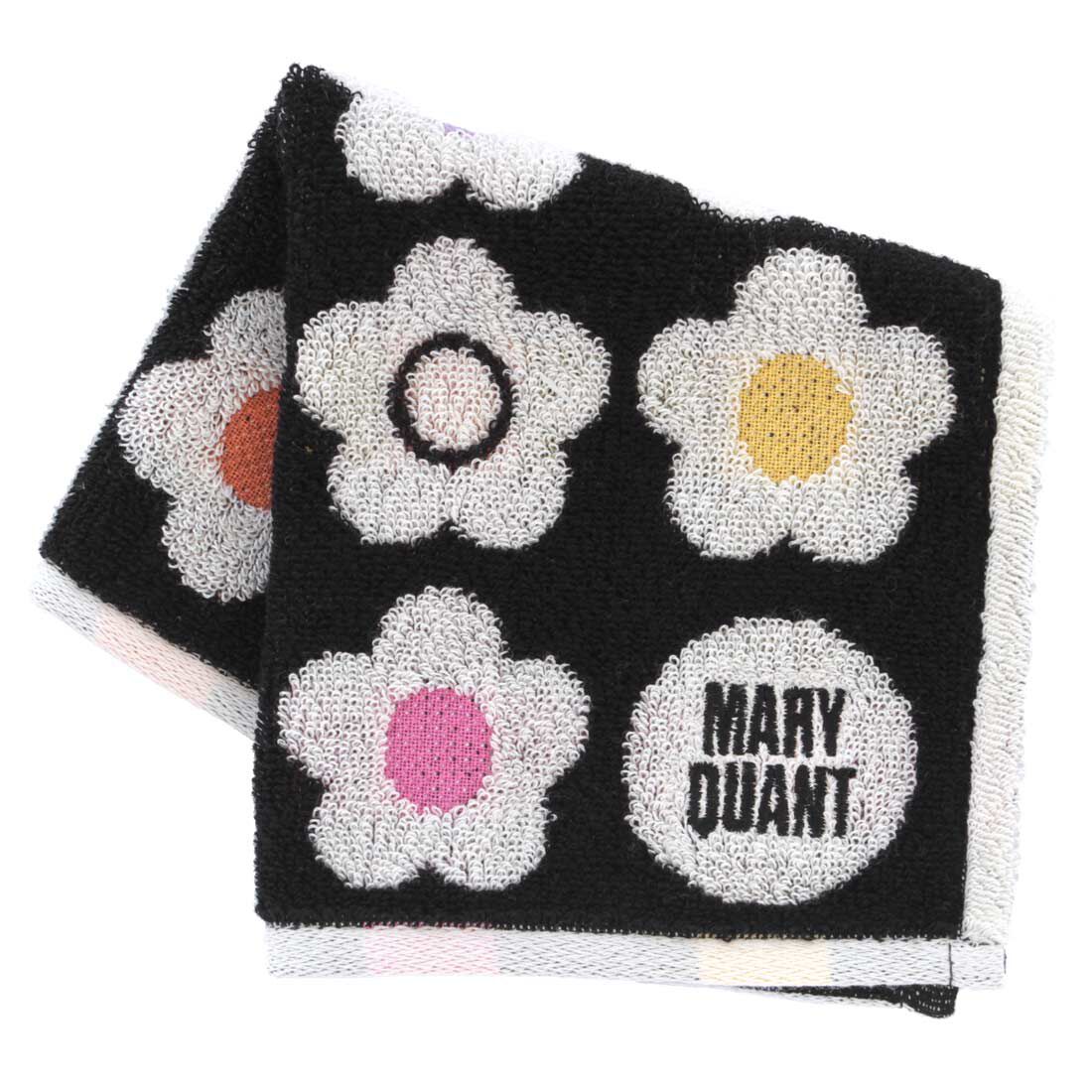 「MARY QUANT タオルハンカチ＜カラフルデイジー＞」|タオル|ブラック