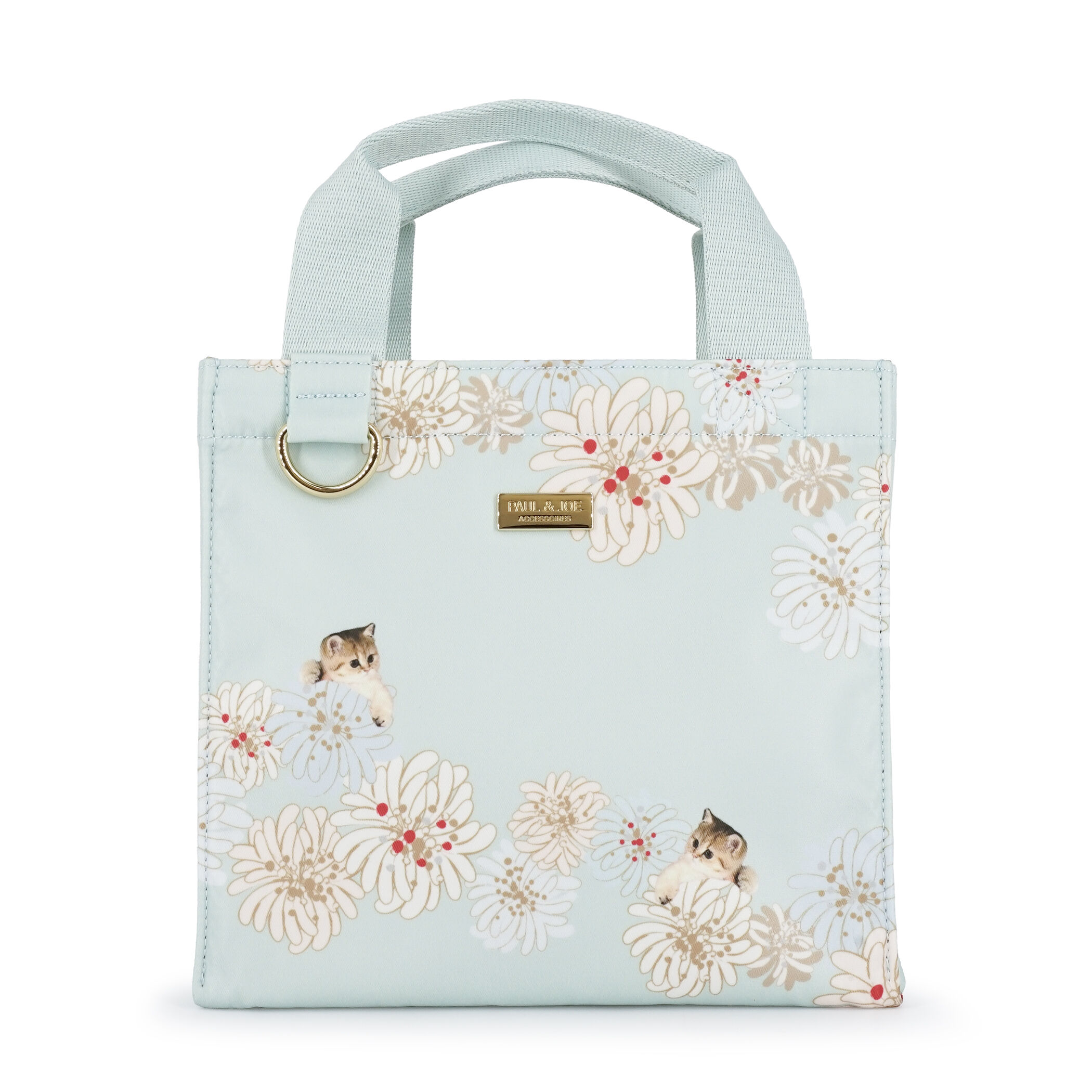 PAUL&JOE「ランチトート／クリザンテーム＆ヌネット／２６ＳＳ」|トートバッグ|ミント