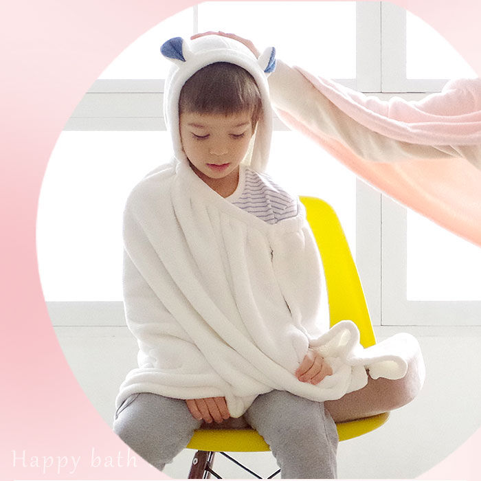 BACKYARD FAMILY「バスタオル フード付き 通販 ラップタオル バスローブ 女の子 キッズ 巻きタオル 大人 ポンチョ」|タオル|