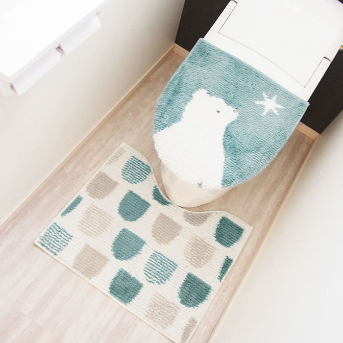 BACKYARD FAMILY「トイレ マット カバー セット 通販 SOPO トイレ2点セット 2点セット 蓋カバー フタカバー」|トイレタリー・ランドリーグッズ|