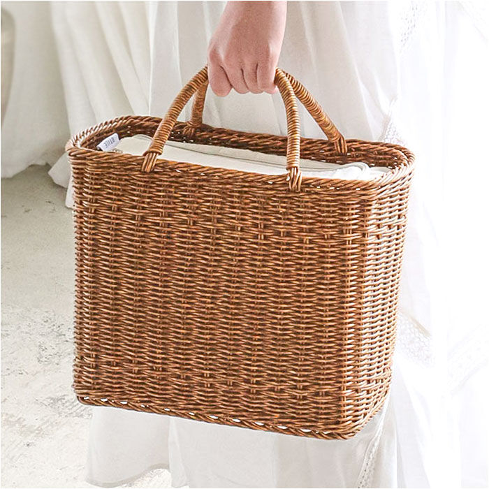 BACKYARD FAMILY「UTILE ユティル かごバッグ 通販 カゴバッグ ピクニッククーラーバッグ Lサイズ 籠バッグ」|かごバッグ|