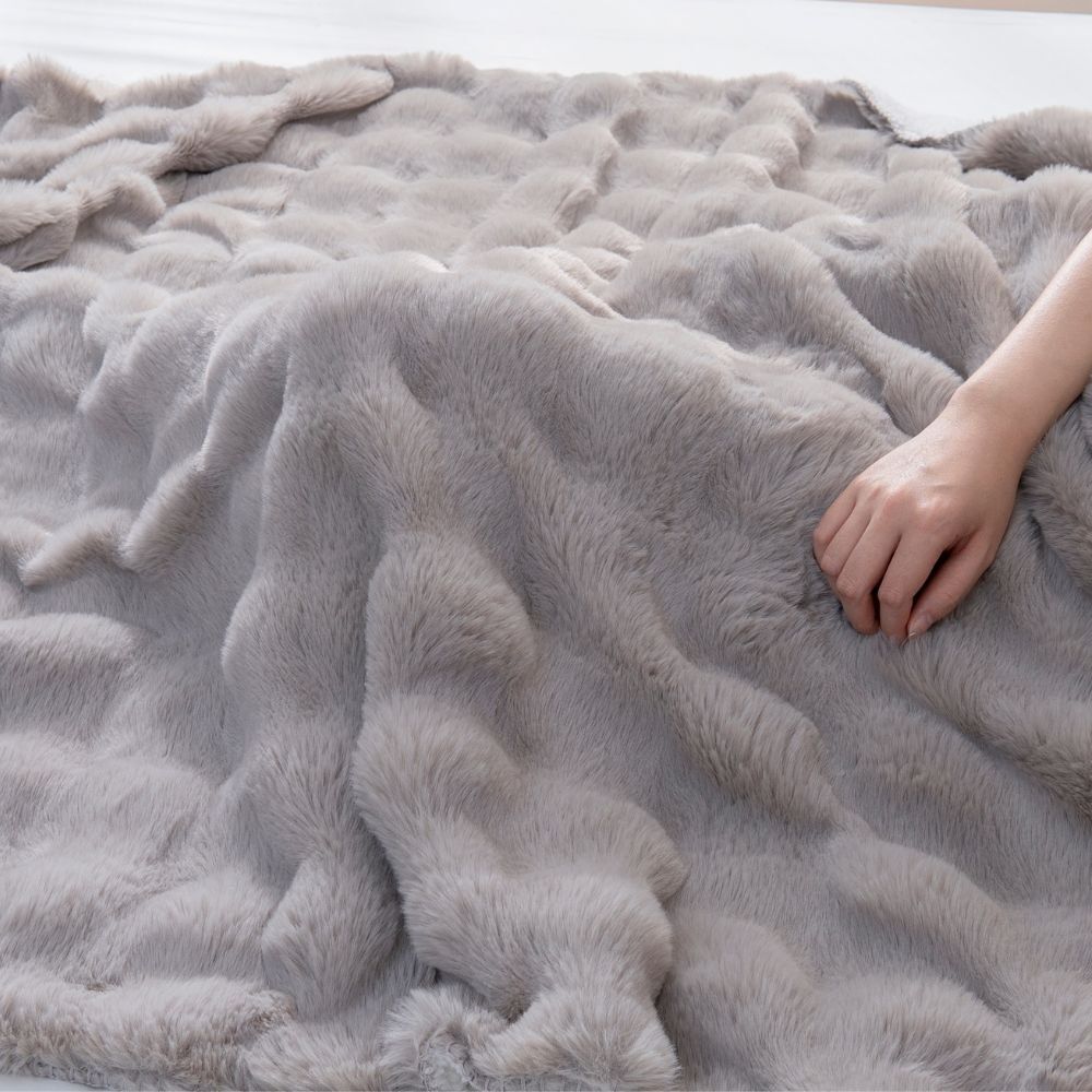 BACKYARD FAMILY「毛布 2枚合わせ もこもこ 通販 2枚合わせ毛布 掛け布団 掛布団 滑らか なめらか 肌触りが良い」|ブランケット|ベージュ2