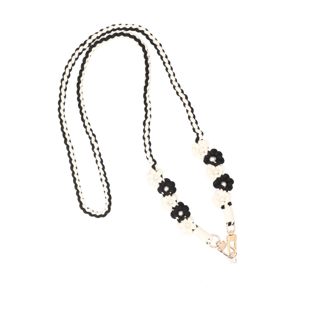 BACKYARD FAMILY「スマホストラップ ショルダー 通販 スマホ ストラップ 編み スマホショルダーストラップ」|チャーム・キーホルダー|ブラック1