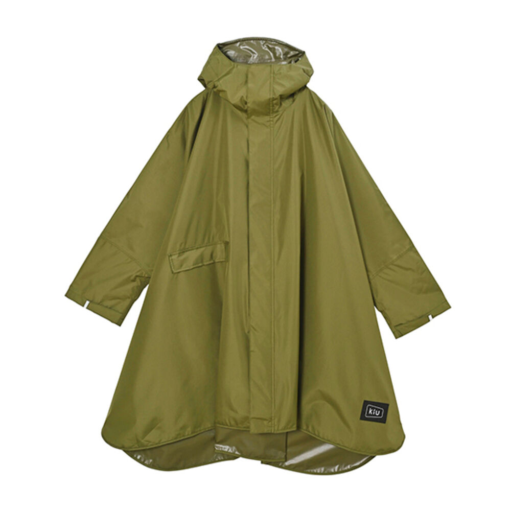 KiU「kiu キウ レインコート ポンチョ 通販 ポンチョスリーブ レインポンチョ 雨具 雨合羽 かっぱ」|レインコート|グリーン1