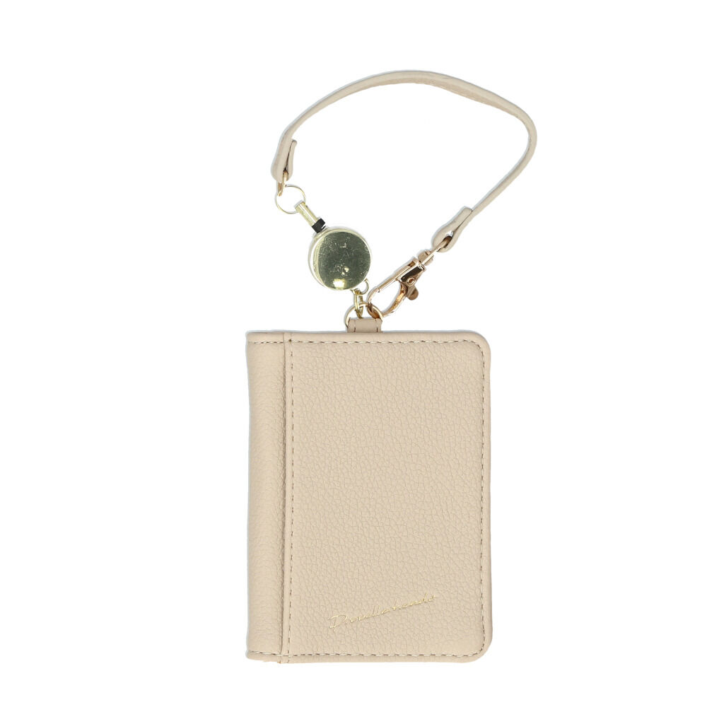 BACKYARD FAMILY「二つ折りパスケース 通販 定期入れ パスケース リール付き icカード ケース 2つ折りパスケース」|定期入れ|ベージュ2