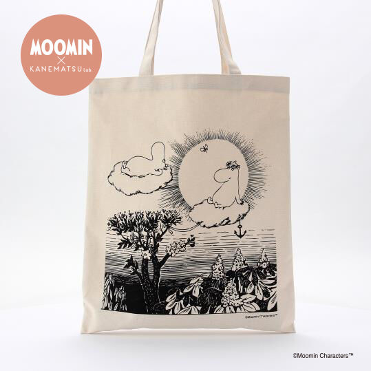銀座かねまつ「S7MOOMIN-3OTHBLK 【ムーミンコラボ】エコトートバッグ」|トートバッグ|ｱｲﾎﾞﾘｰ&times;ﾌﾞﾗｯｸ