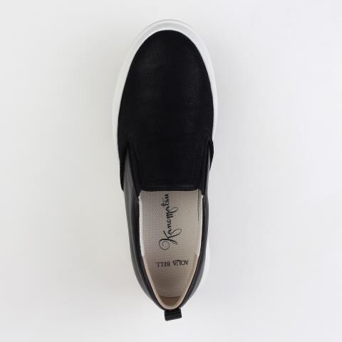 銀座かねまつ「LSFY2605METSTEBLK 【本革】【防水】アクアベルスリッポン」|スニーカー|