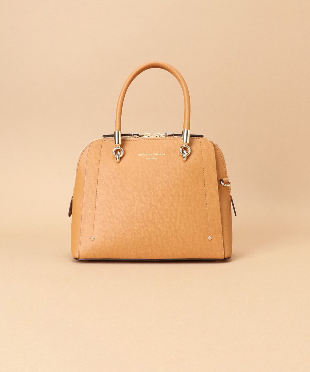 Samantha Thavasa「アベクトワ レザーハンドバッグ」|ハンドバッグ|キャメル