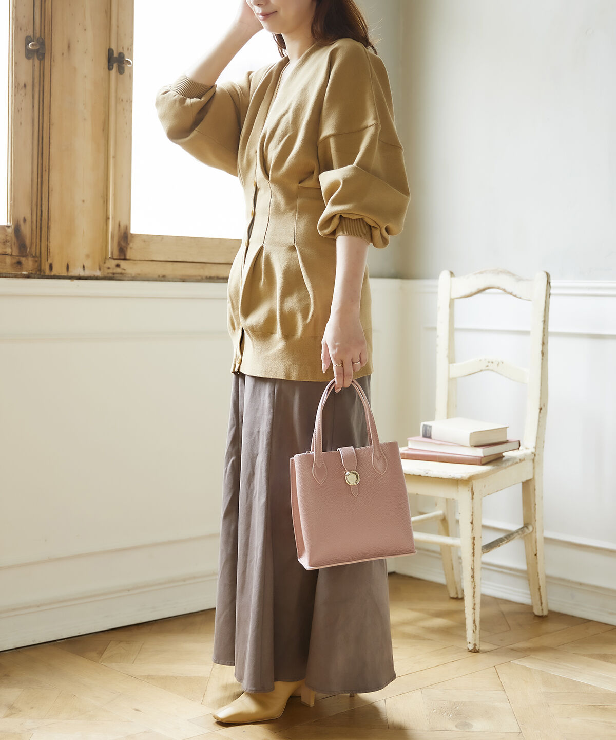 Samantha Thavasa「サークルモチーフスクエアレザートートバッグ 小サイズ」|トートバッグ|