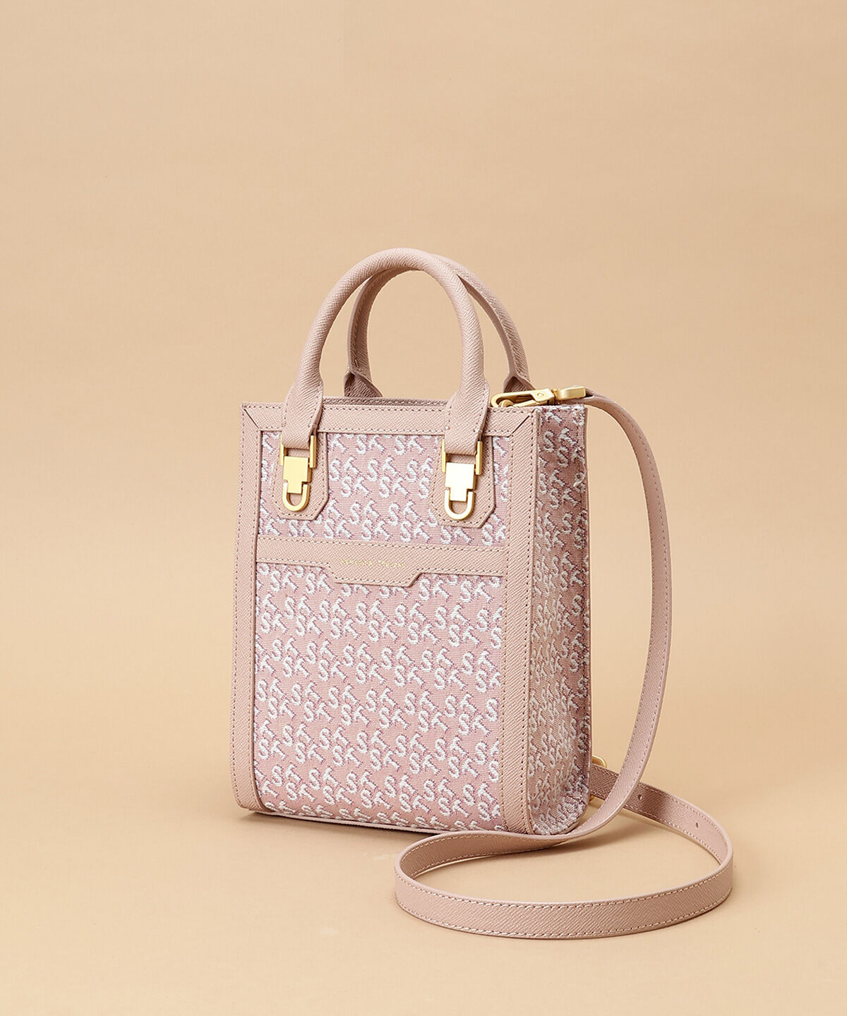 Samantha Thavasa「ST Jacquard シルエット 縦型スクエアトートバッグ」|トートバッグ|