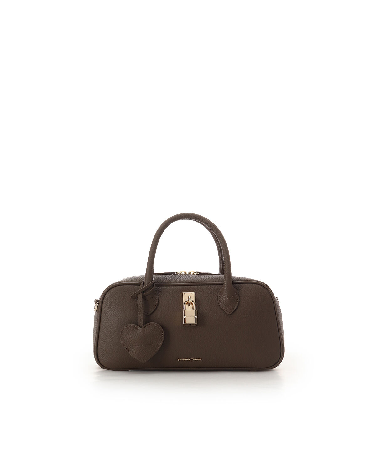 Samantha Thavasa「サマンサ レディ パドロック ワイドボストンバッグ」|ハンドバッグ|グレージュ