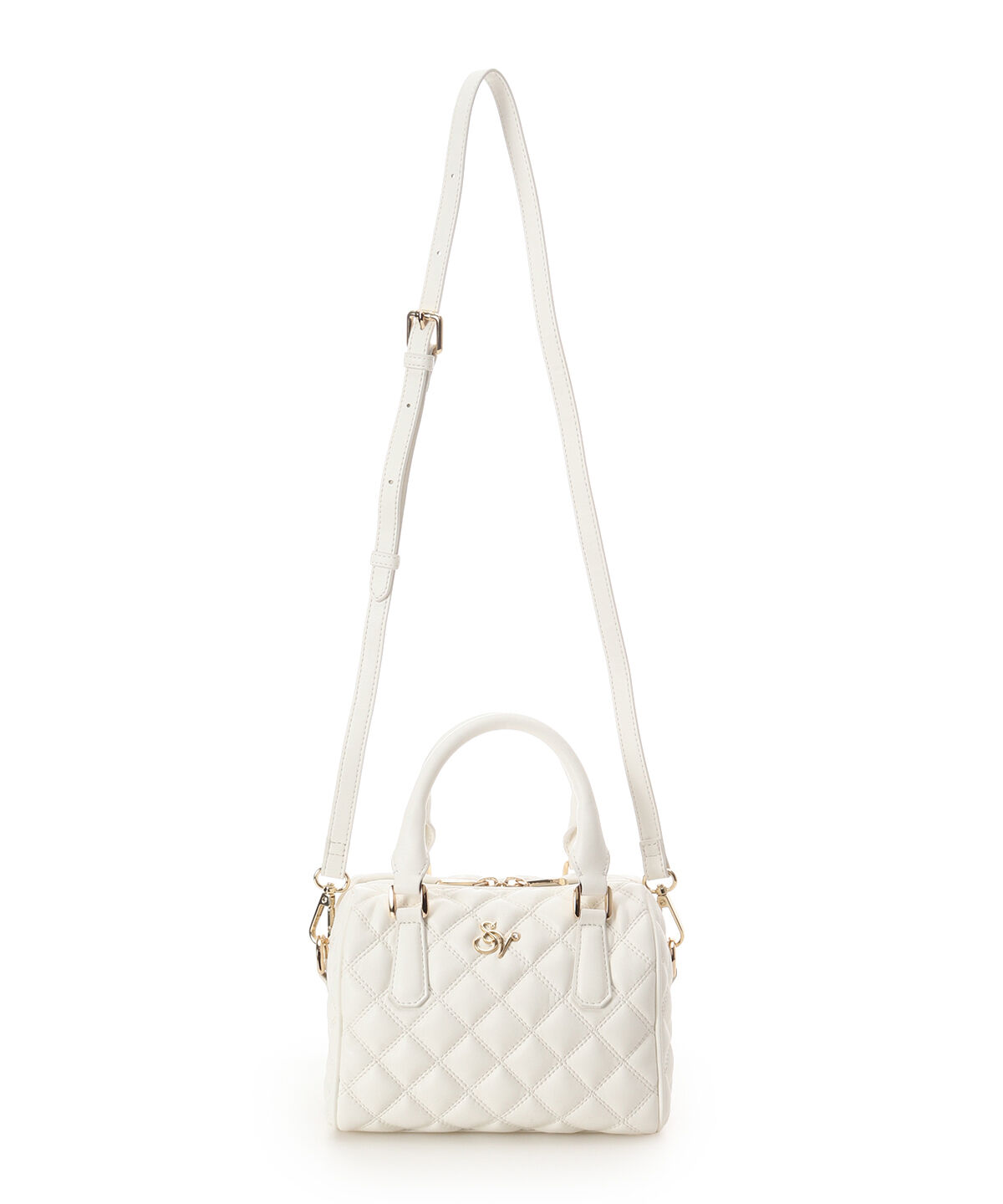 Samantha Vega「ダブルステッチダイヤキルトハンドバッグ」|ハンドバッグ|