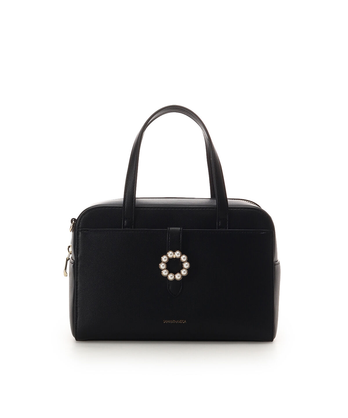 Samantha Vega「サークルパールハンドバッグ」|ハンドバッグ|ブラック
