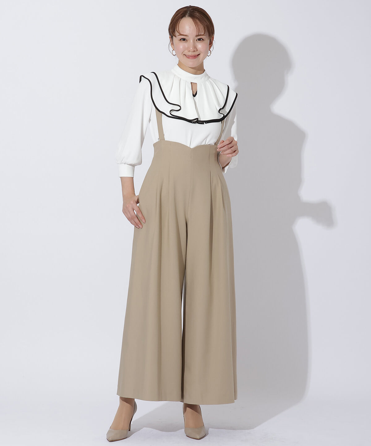 アンドクチュール「サスペ付きワイドパンツ」|その他|