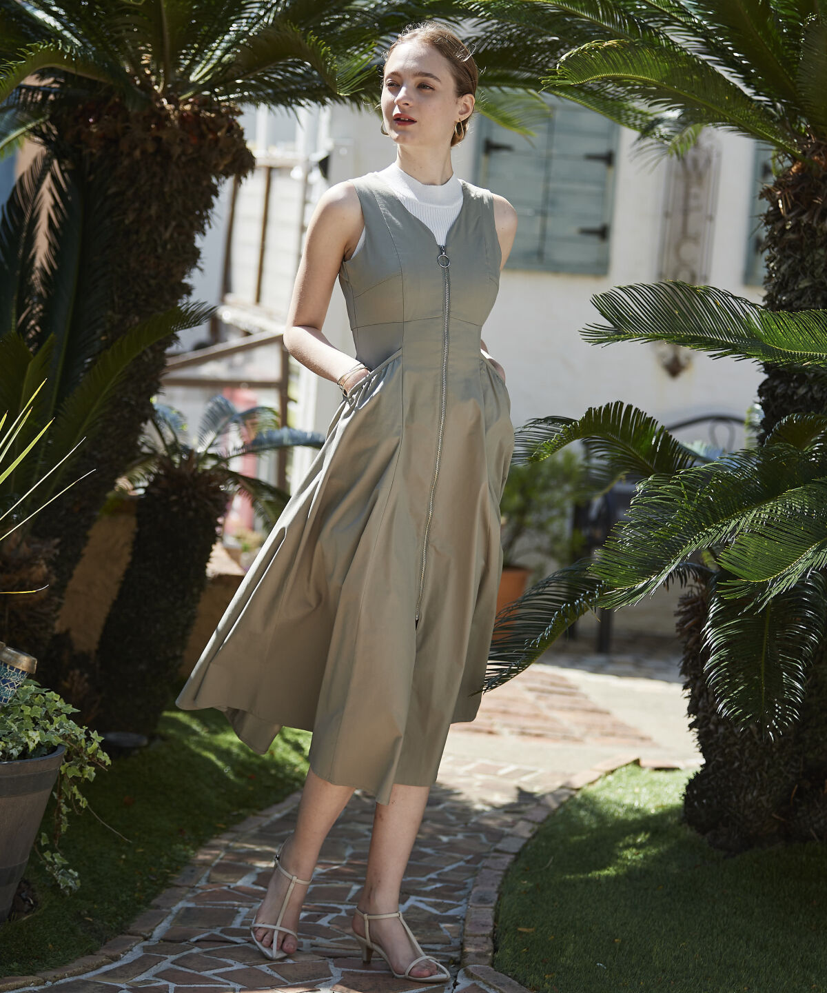 アンドクチュール「フロントジップジャンスカ」|ワンピース|